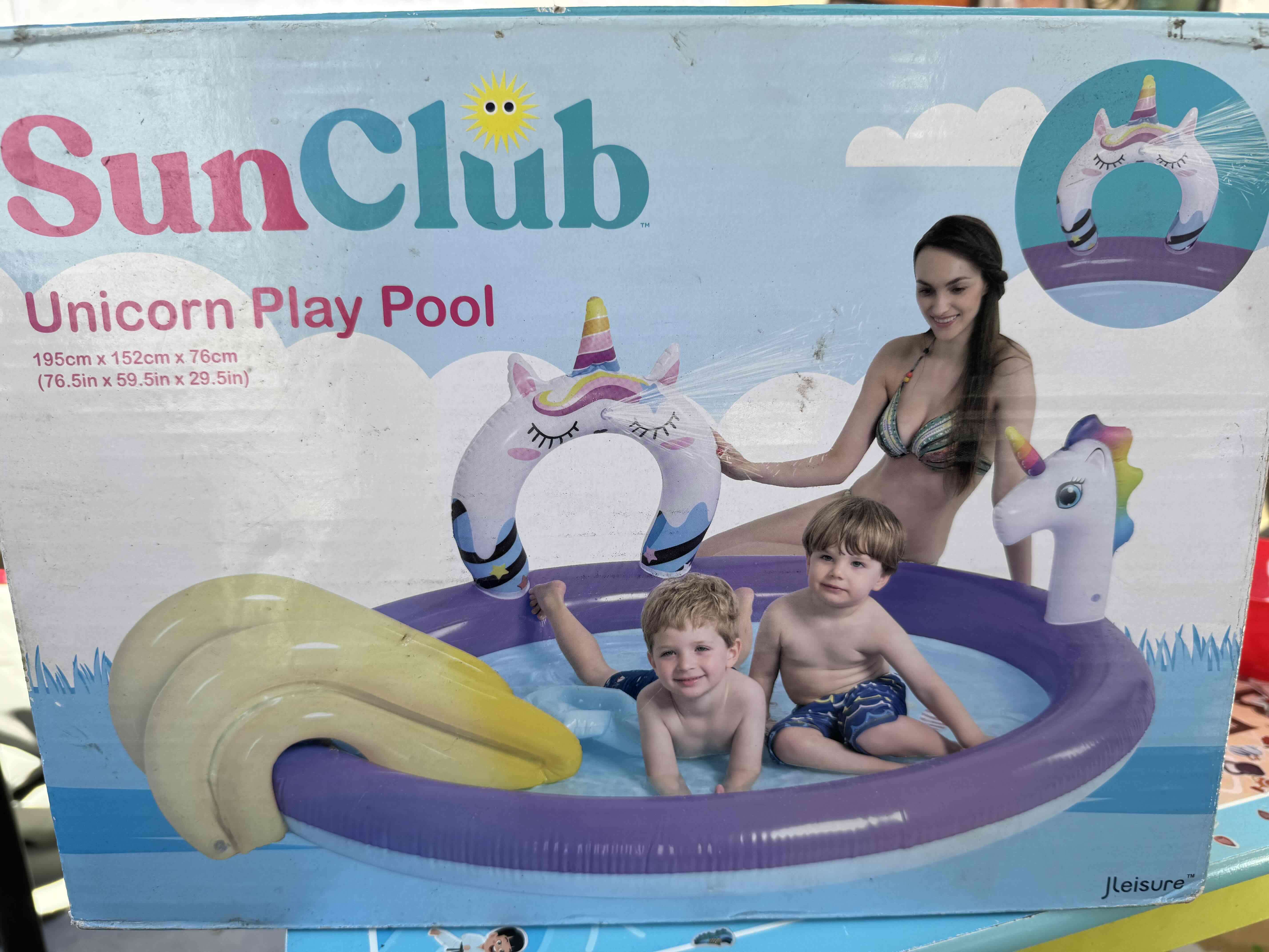 Piscina inflable unicornio SunClub - miniatura 2