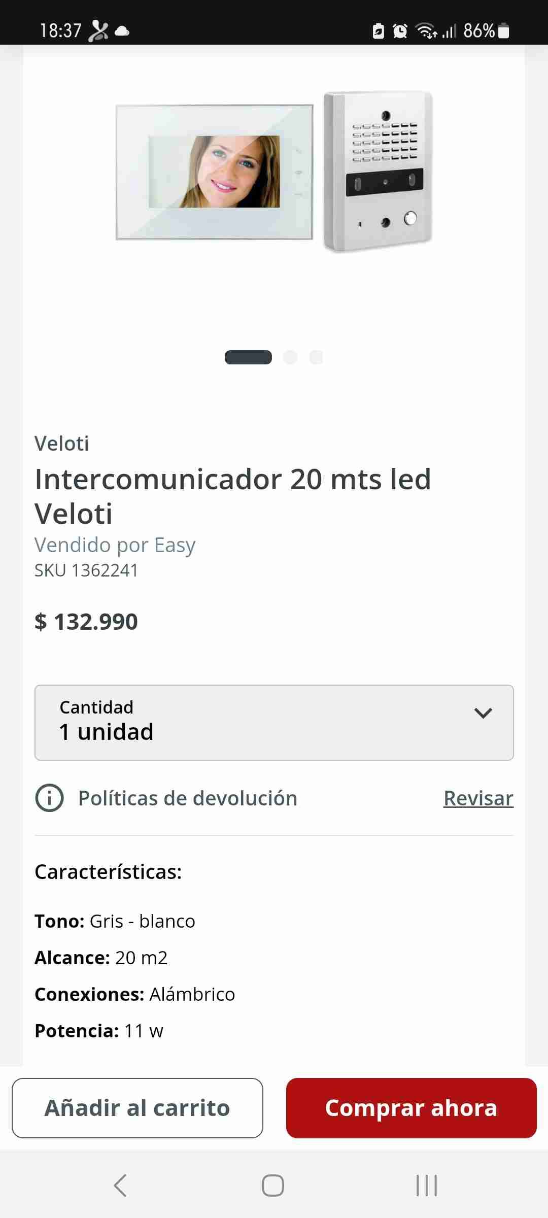 Videoportero Veloti color - miniatura 2