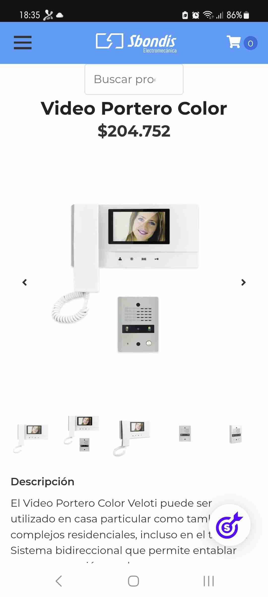 Videoportero Veloti color - miniatura 3