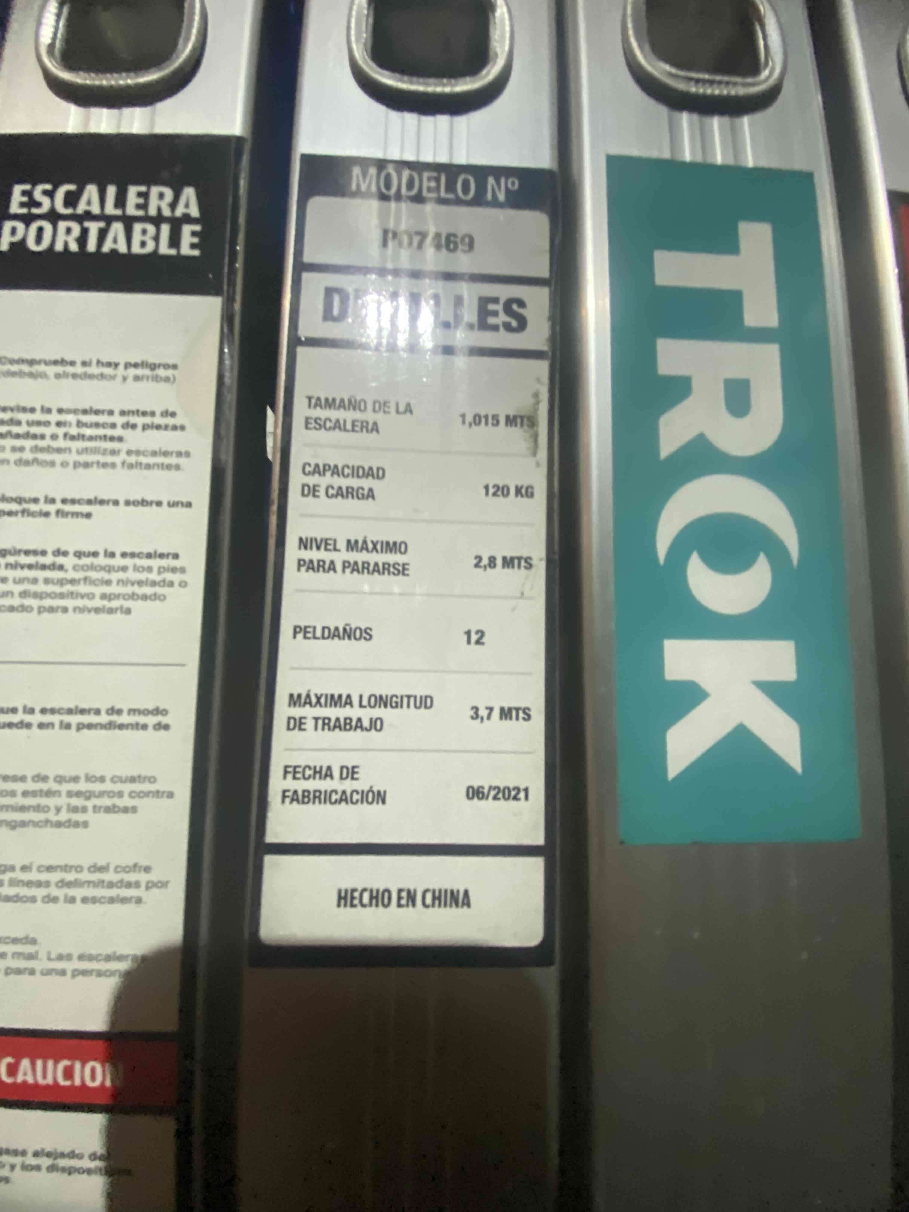 Escalera telescópica de aluminio