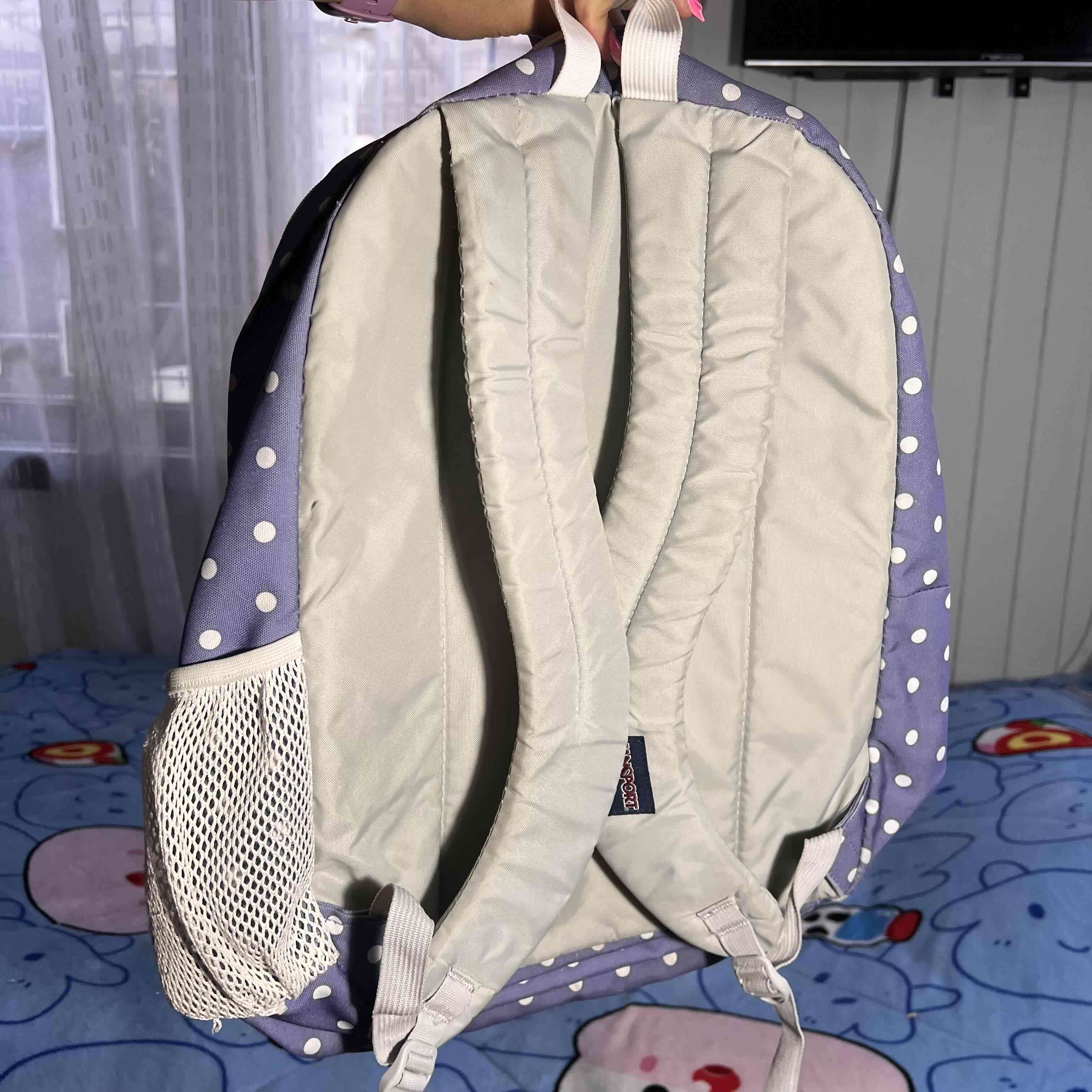 Mochila Jansport lila con lunares - miniatura 4