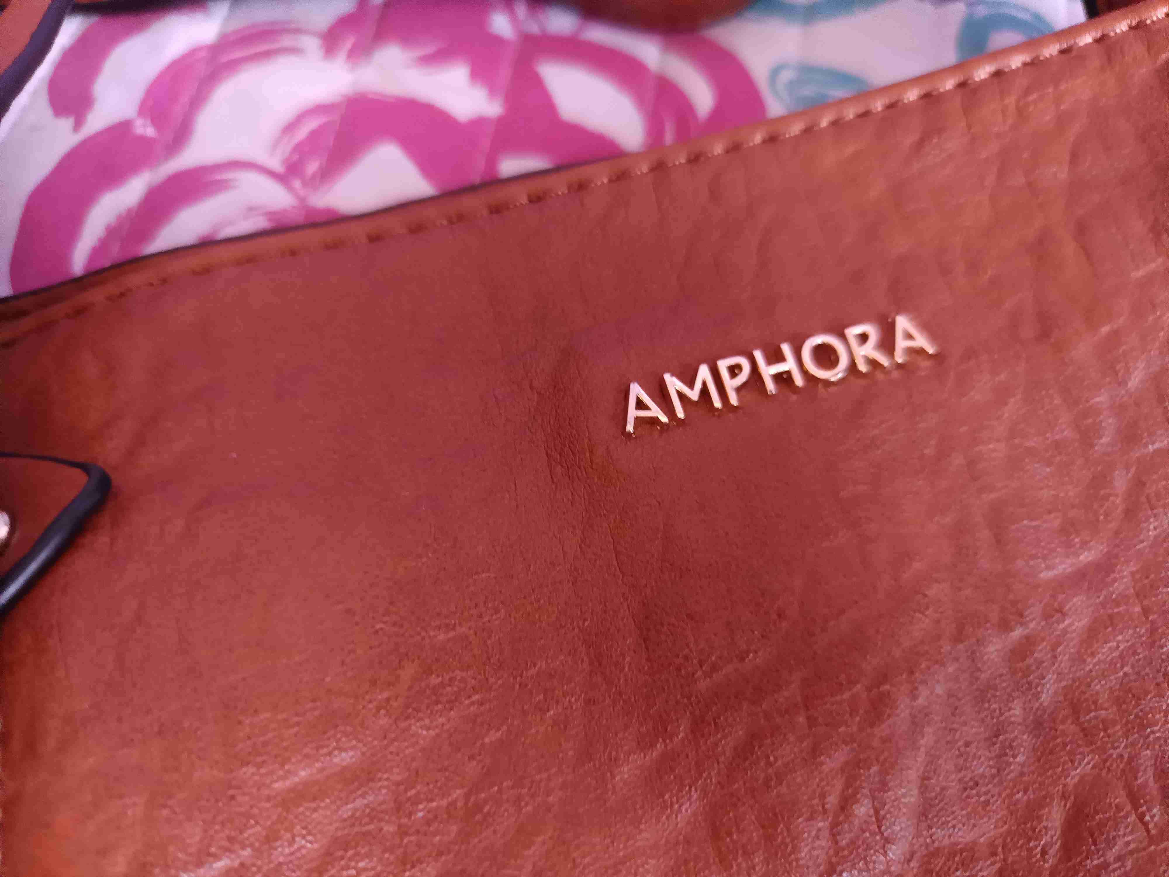 Bolso de cuero marrón Amphora - miniatura 3