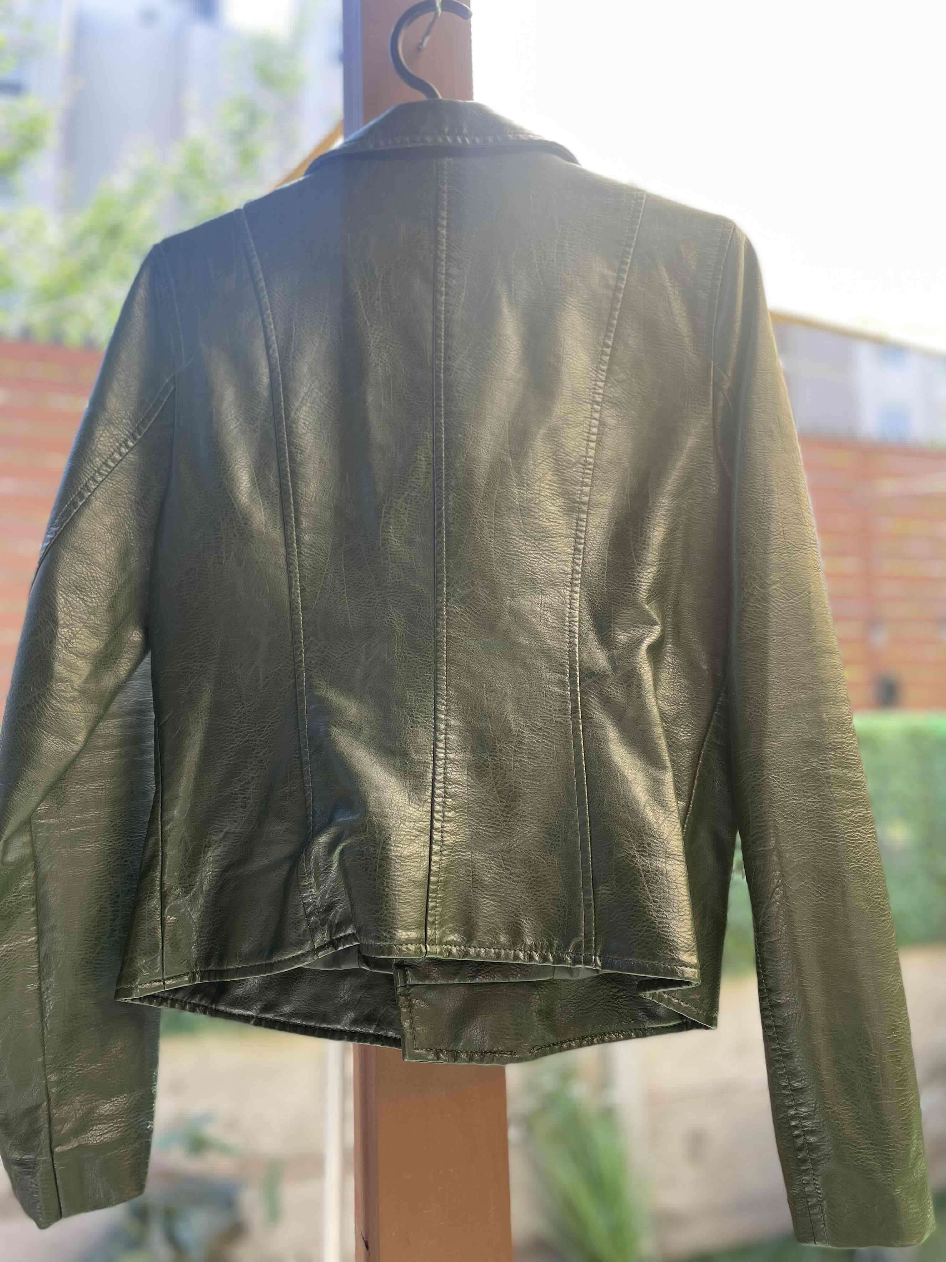 Chaqueta de cuero Alaniz verde - miniatura 2