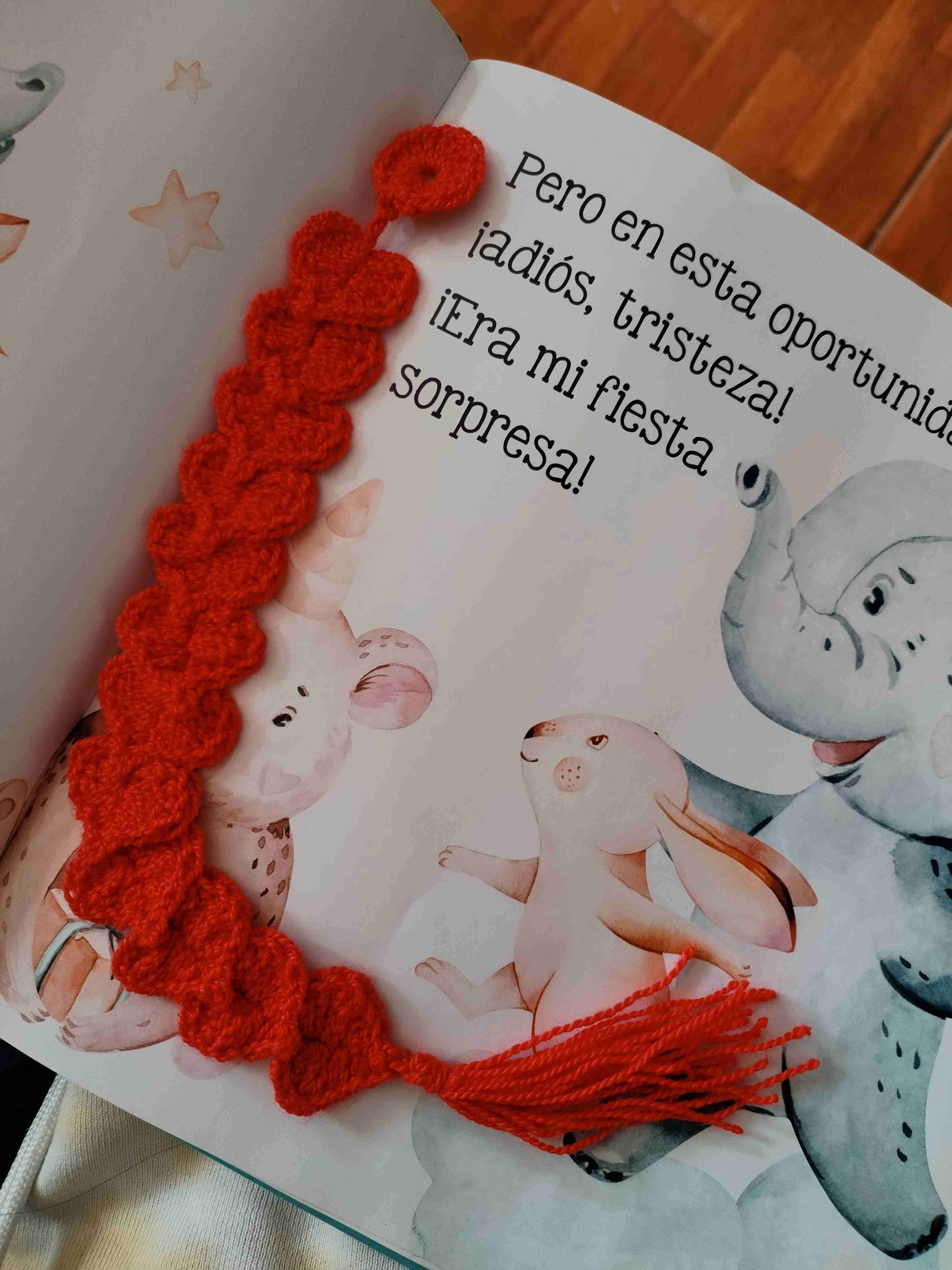 Marca páginas de flor tejida - miniatura 6