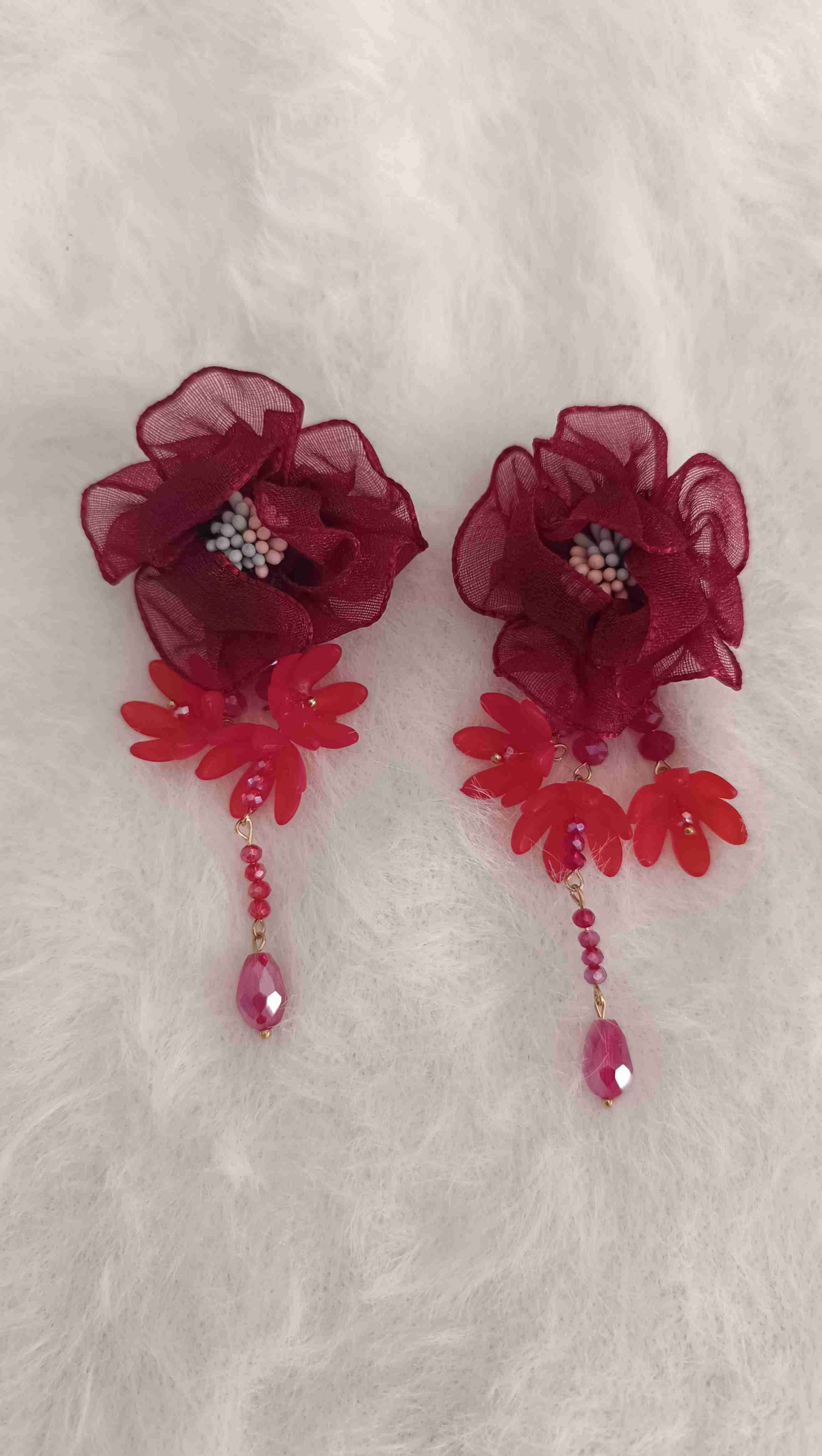 Aros floreados negros elegantes - miniatura 2