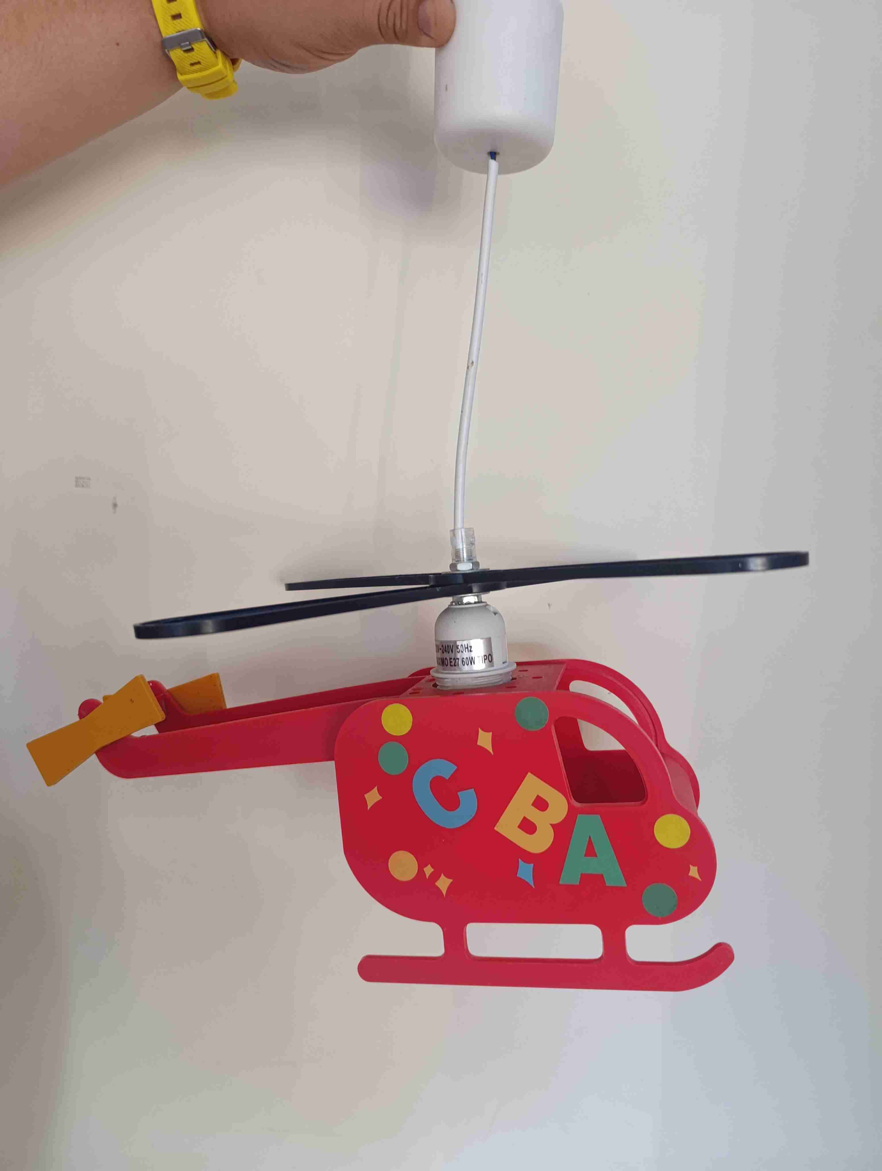 Lámpara colgante helicóptero multicolor - miniatura 3
