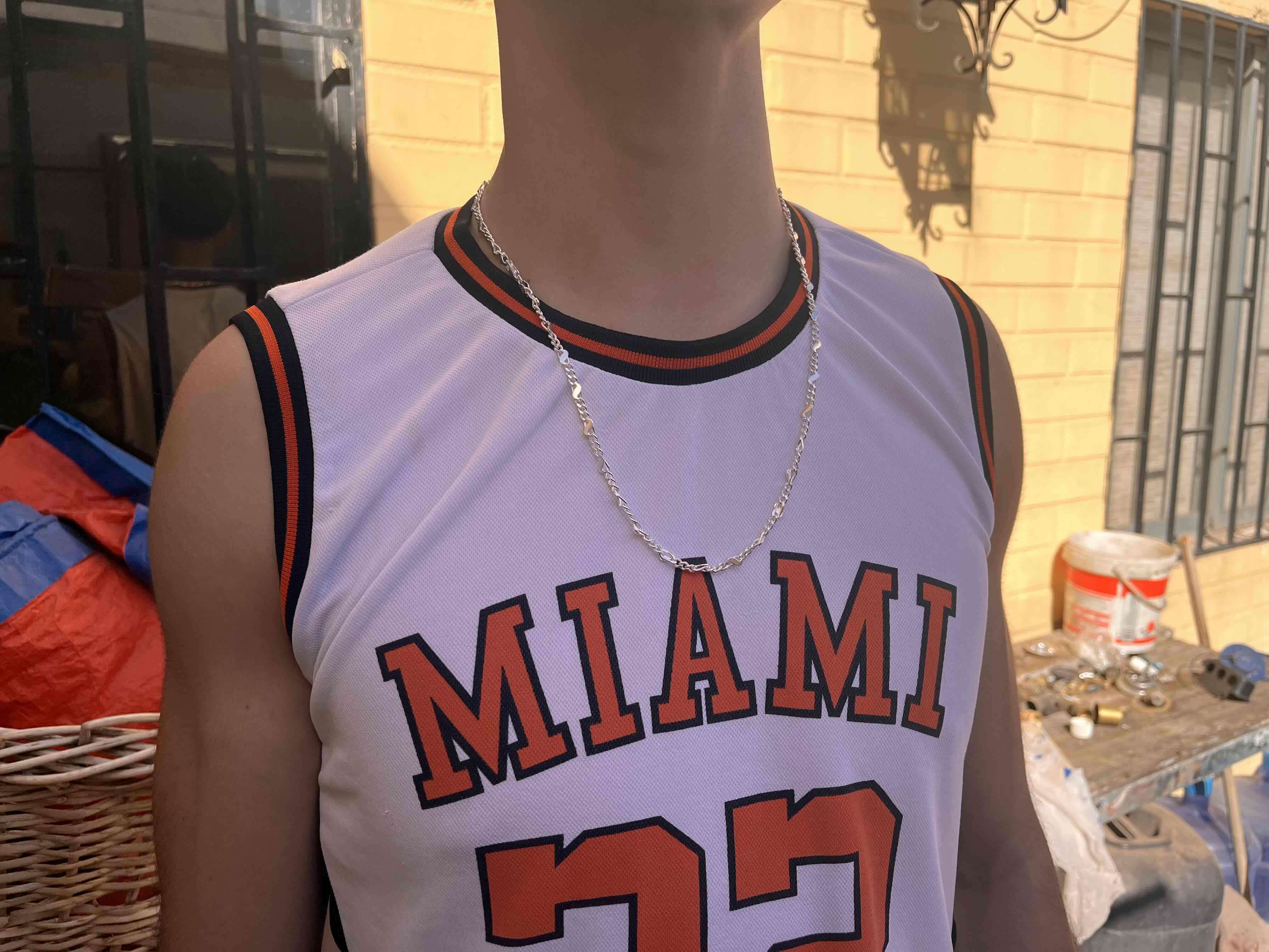 Cadena plata grumet con diseño