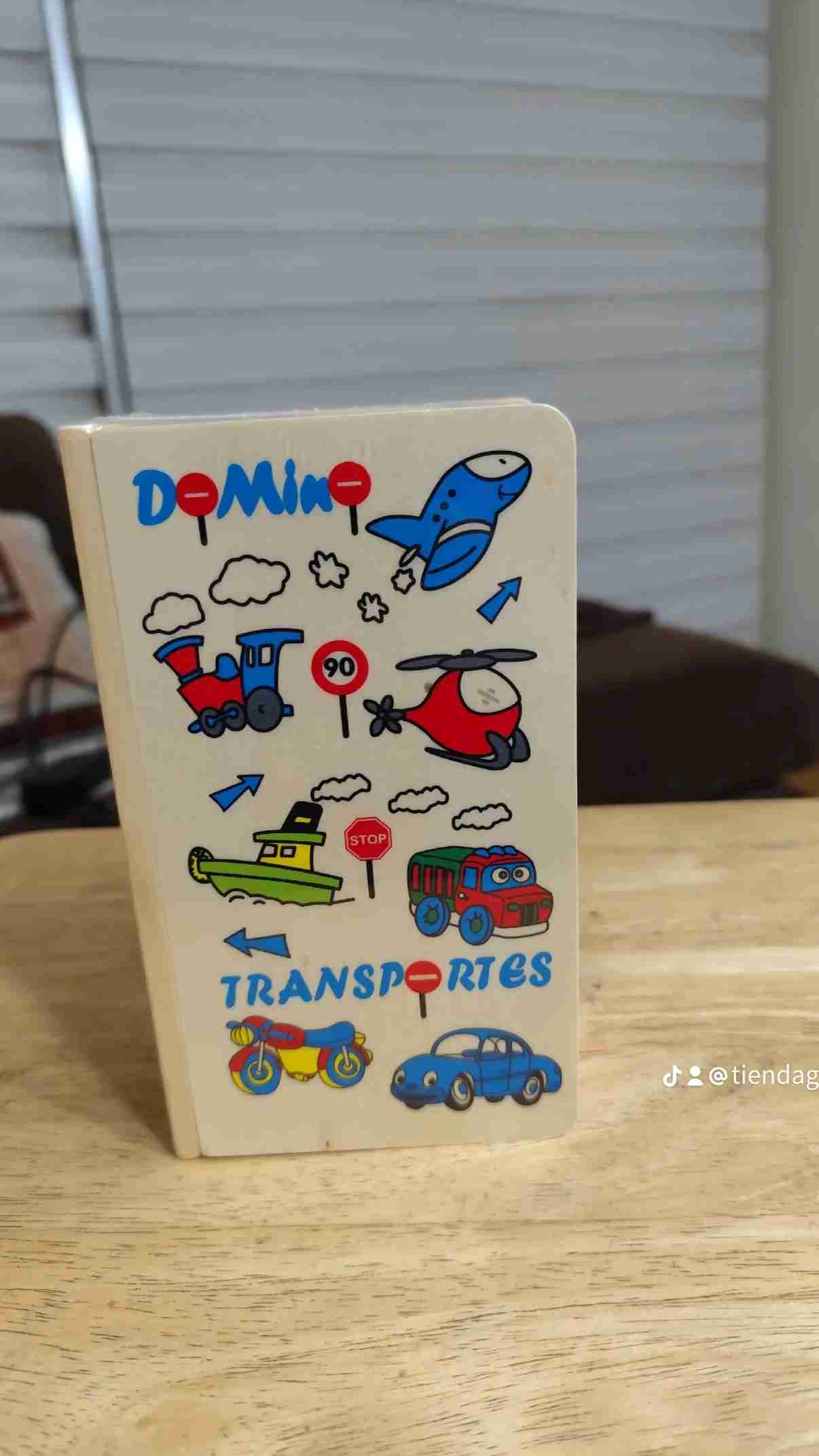 Dominó infantil de madera transportes educativo - miniatura 2