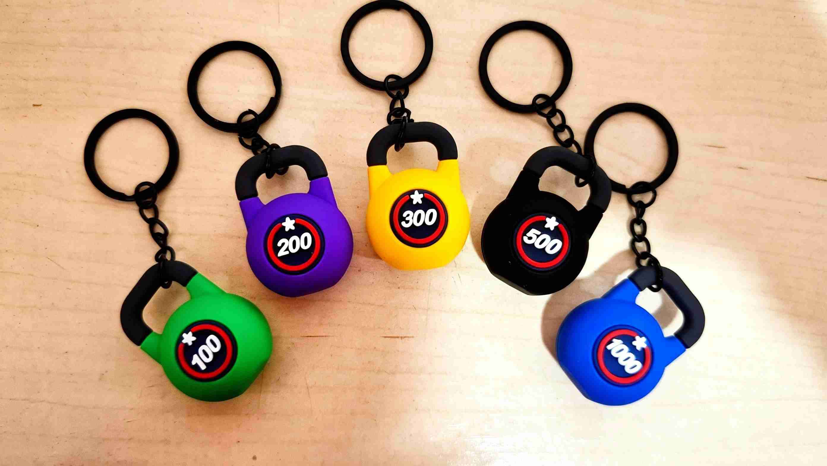 Llavero figura levantador de pesas - miniatura 5