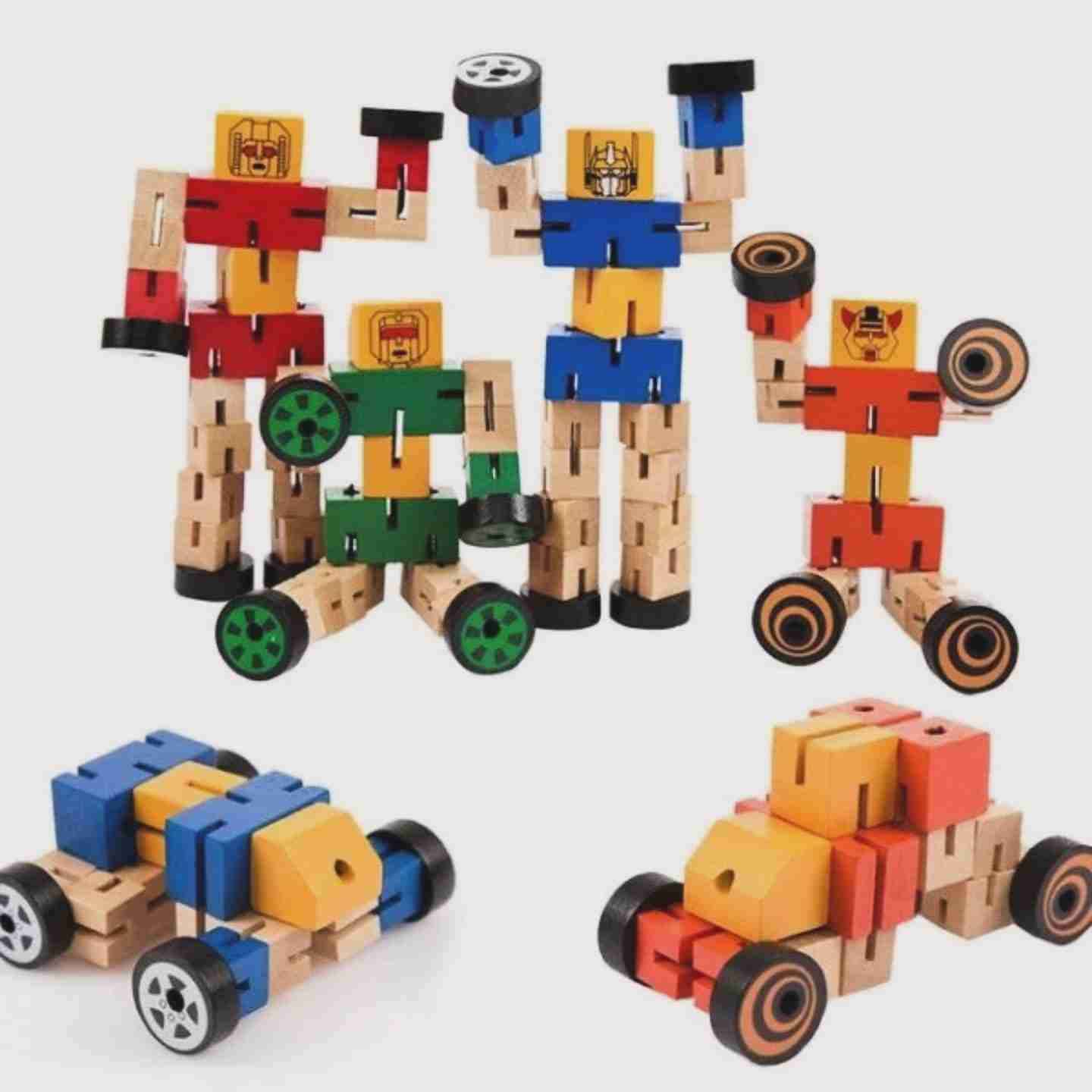 Juguete Infantil Robot de madera