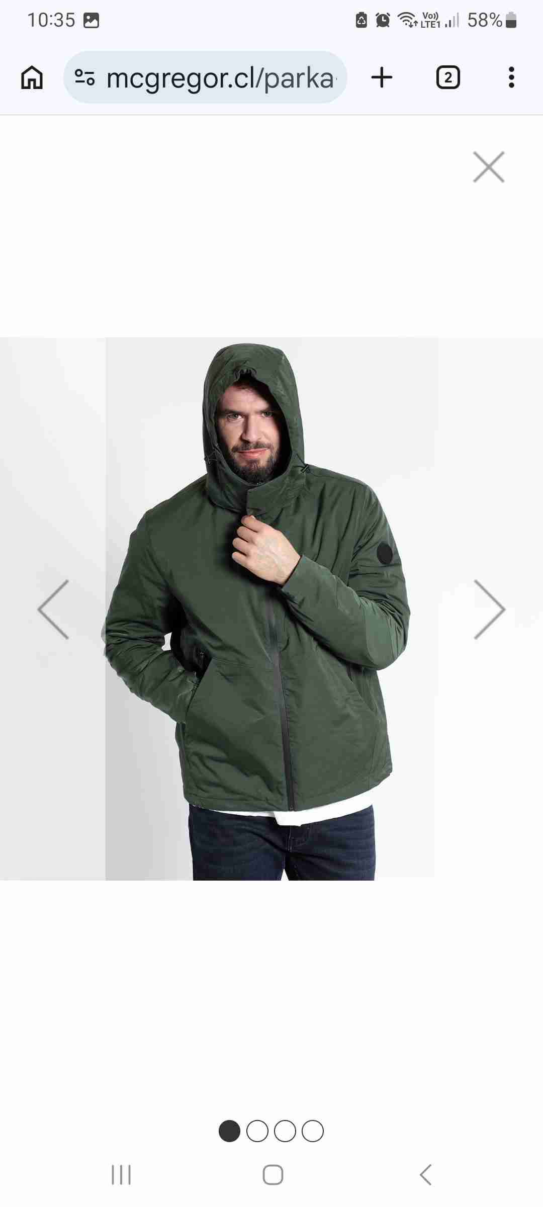 Parka negra con capucha mcgregor