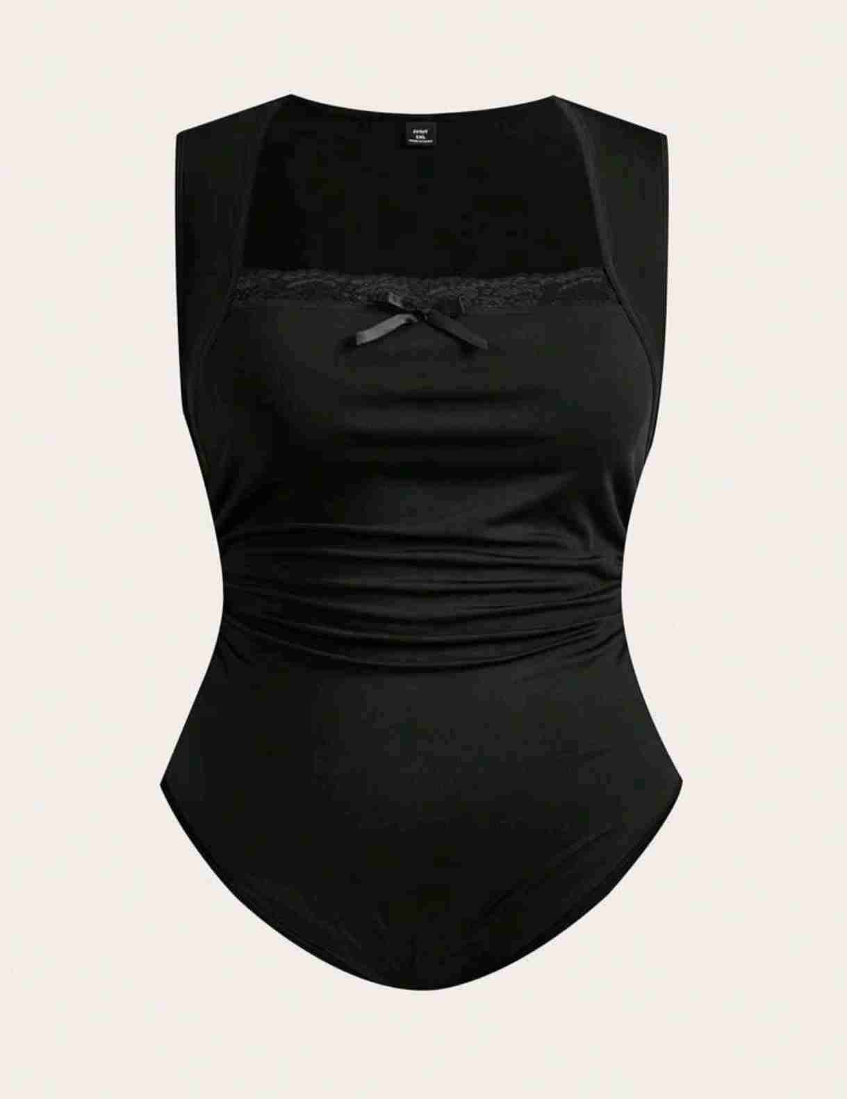 Bodysuit negro con encaje XL