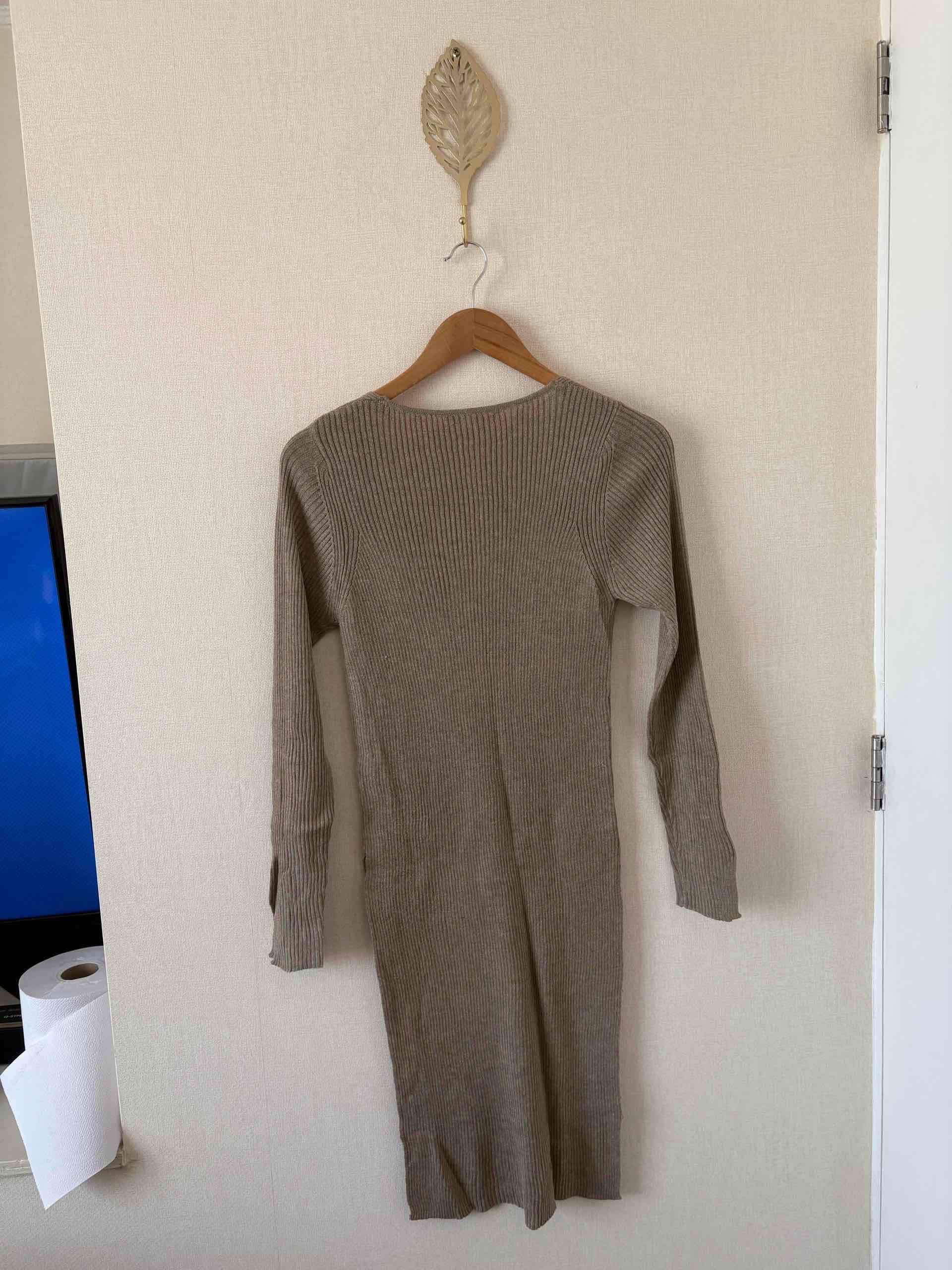 Chaleco talla S largo beige - miniatura 2