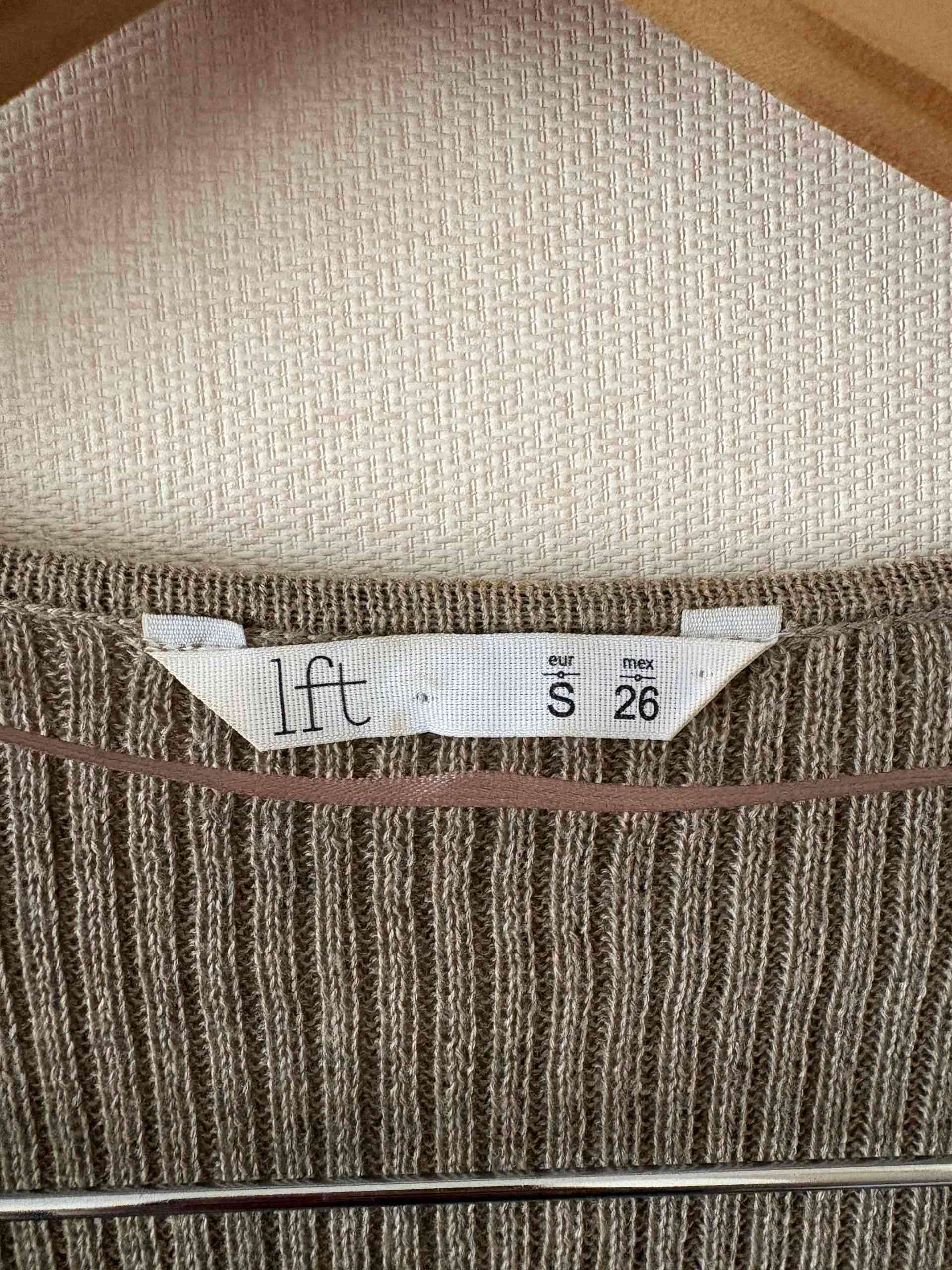 Chaleco talla S largo beige - miniatura 3