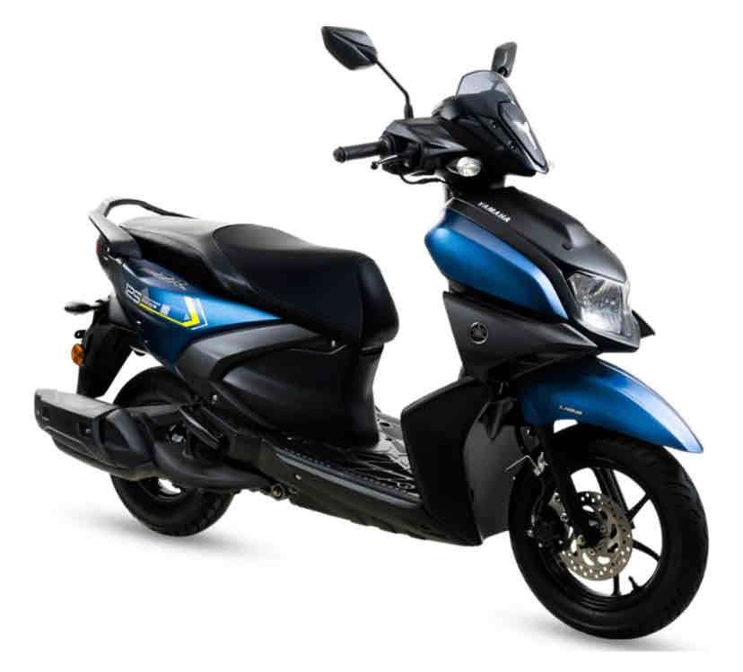Moto scooter Yamaha negra y azul - miniatura 2