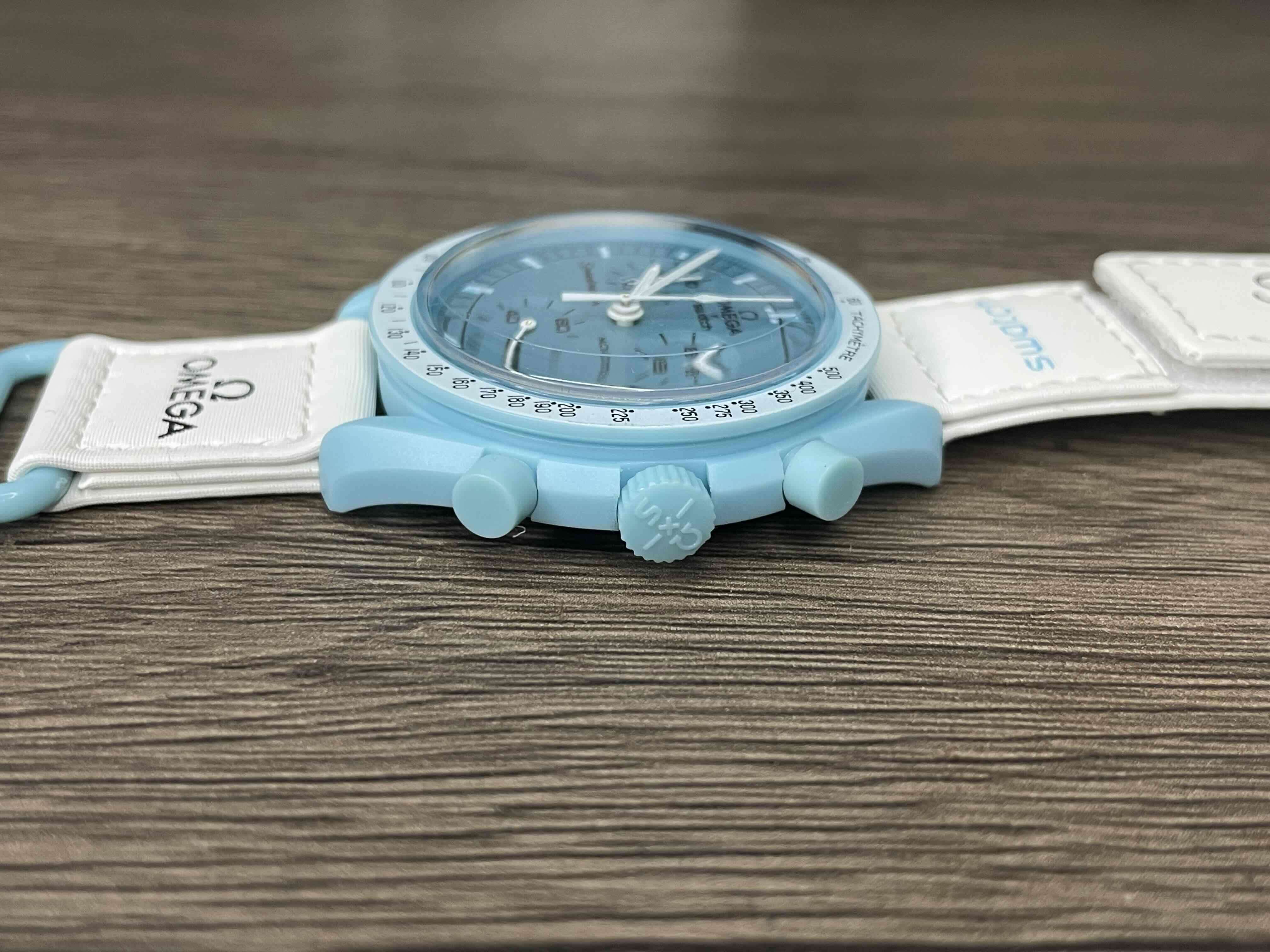 Reloj azul cronógrafo omega moonswatch - miniatura 5