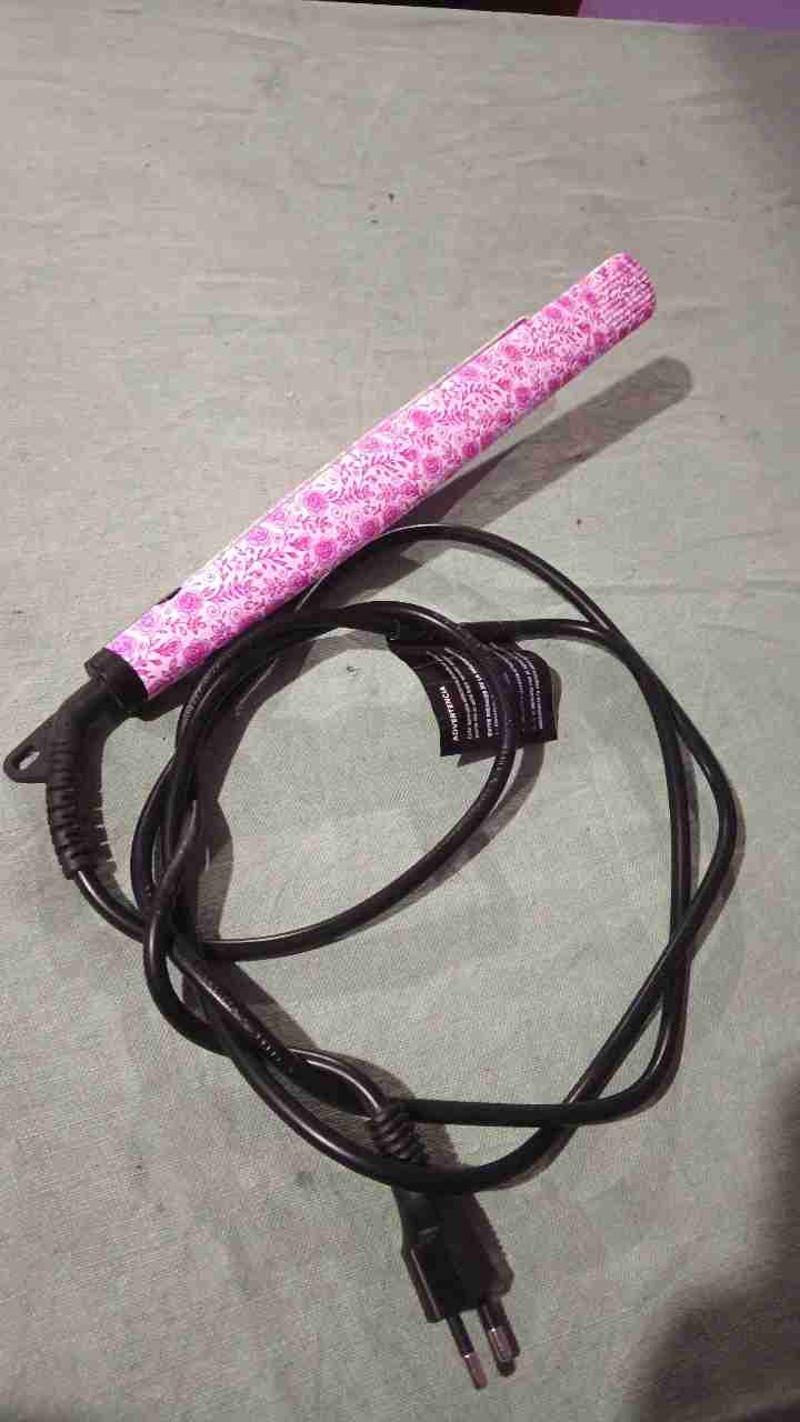 Plancha de pelo floral rosa