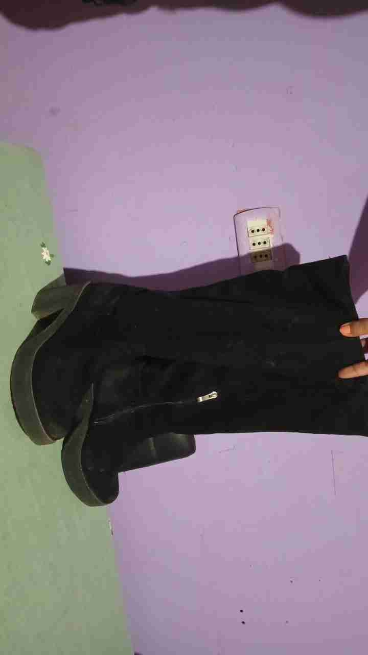 Botas negras de gamuza alta - miniatura 2