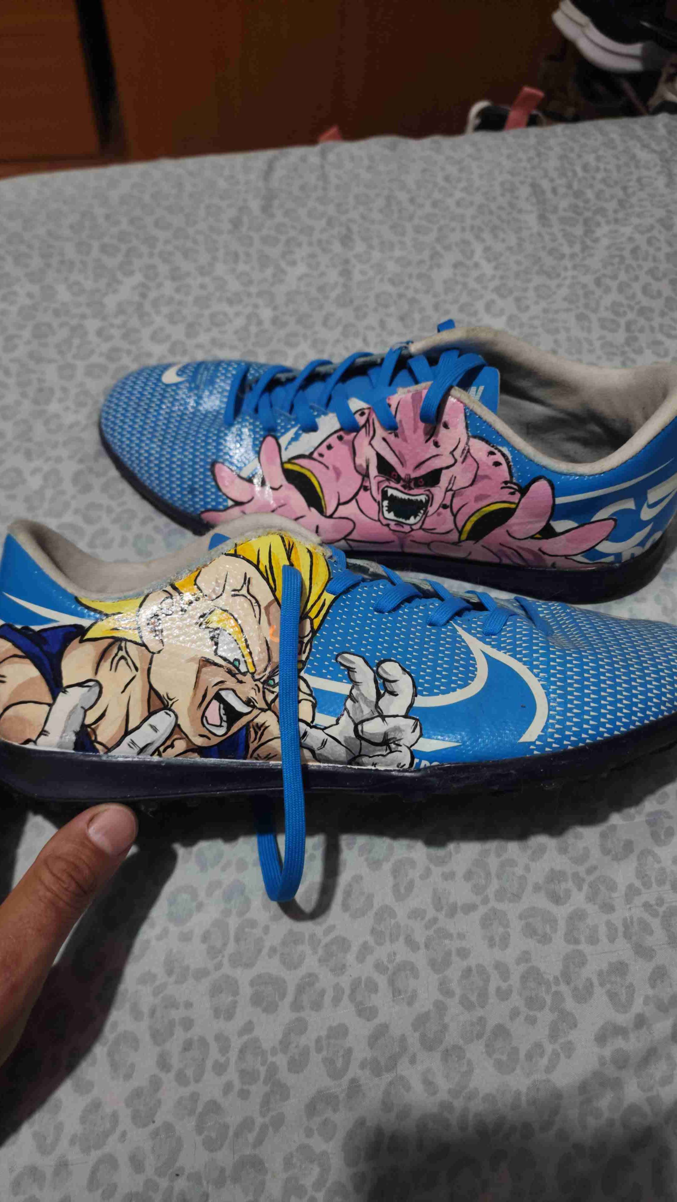 Zapatillas baby futbol pintadas a mano