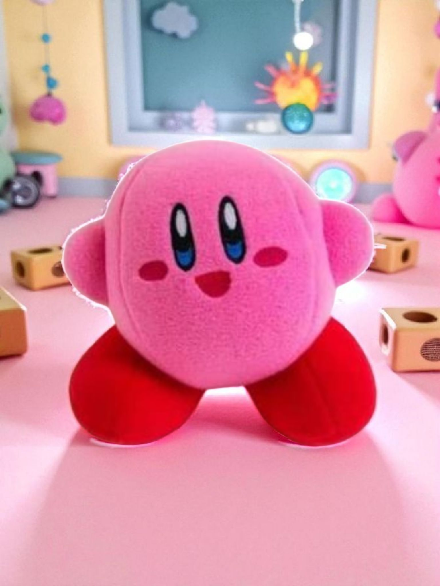 Peluche de personaje rosado, Kirby