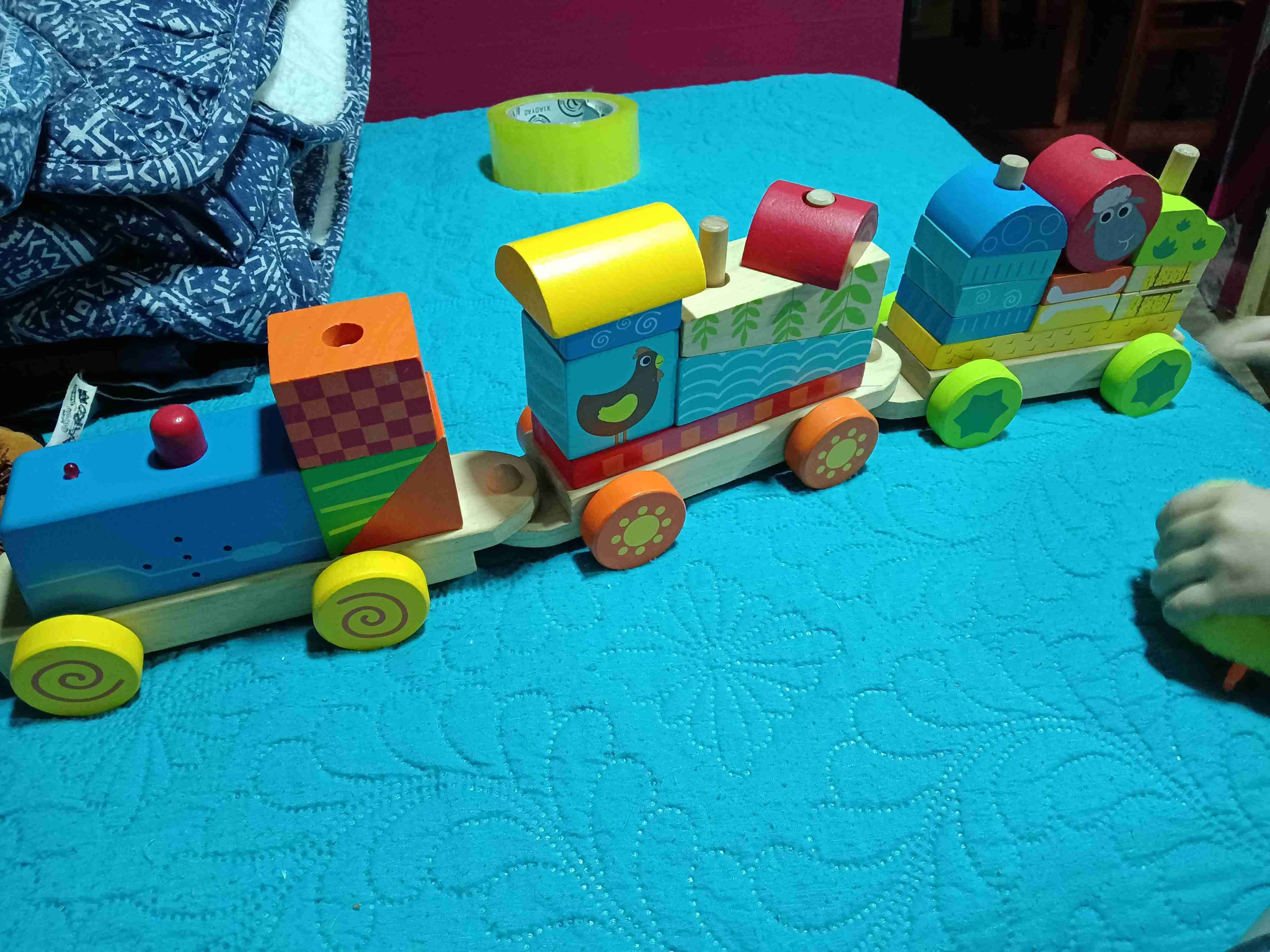 Tren de bloques de madera - miniatura 2