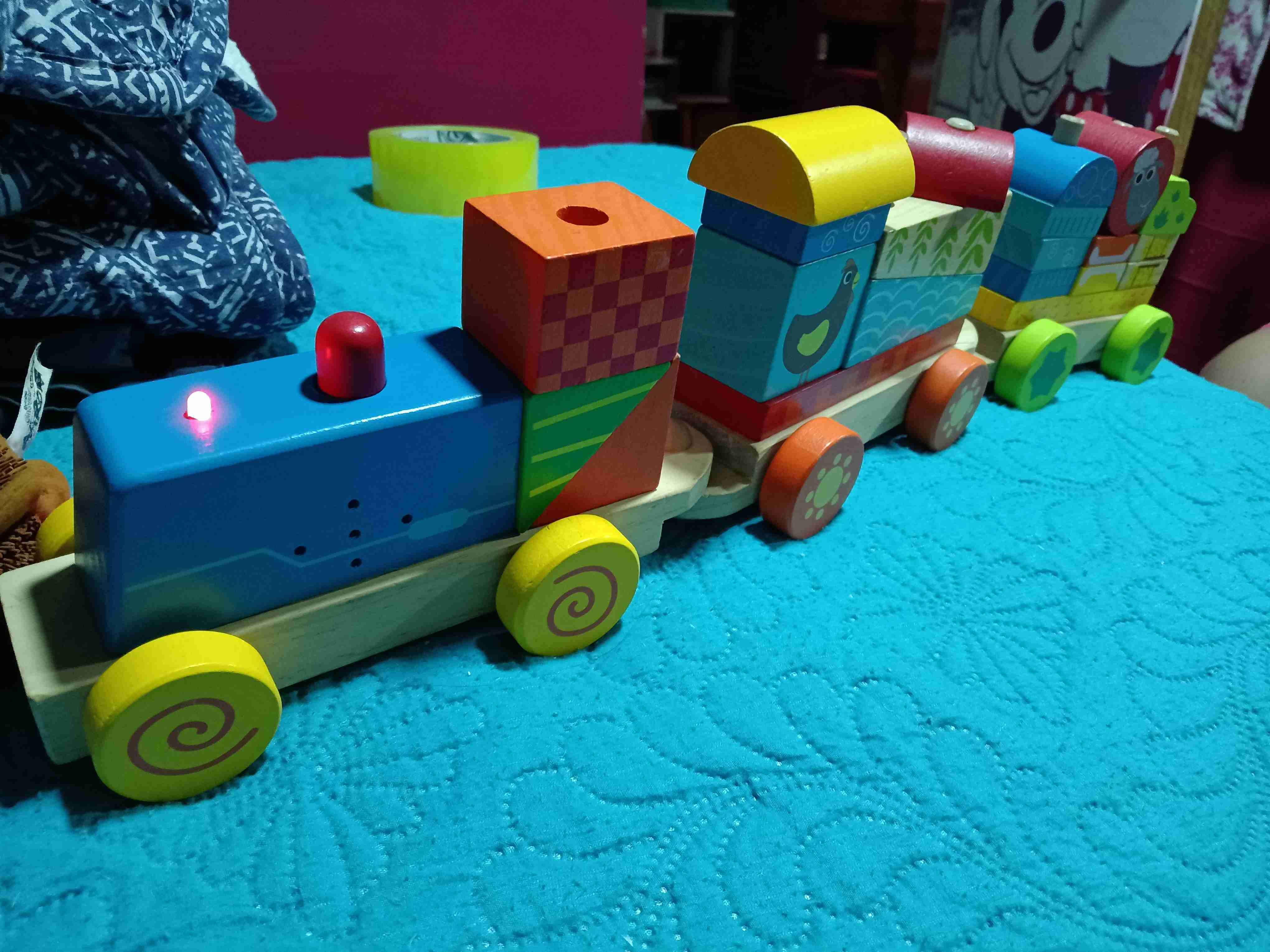 Tren de bloques de madera - miniatura 3