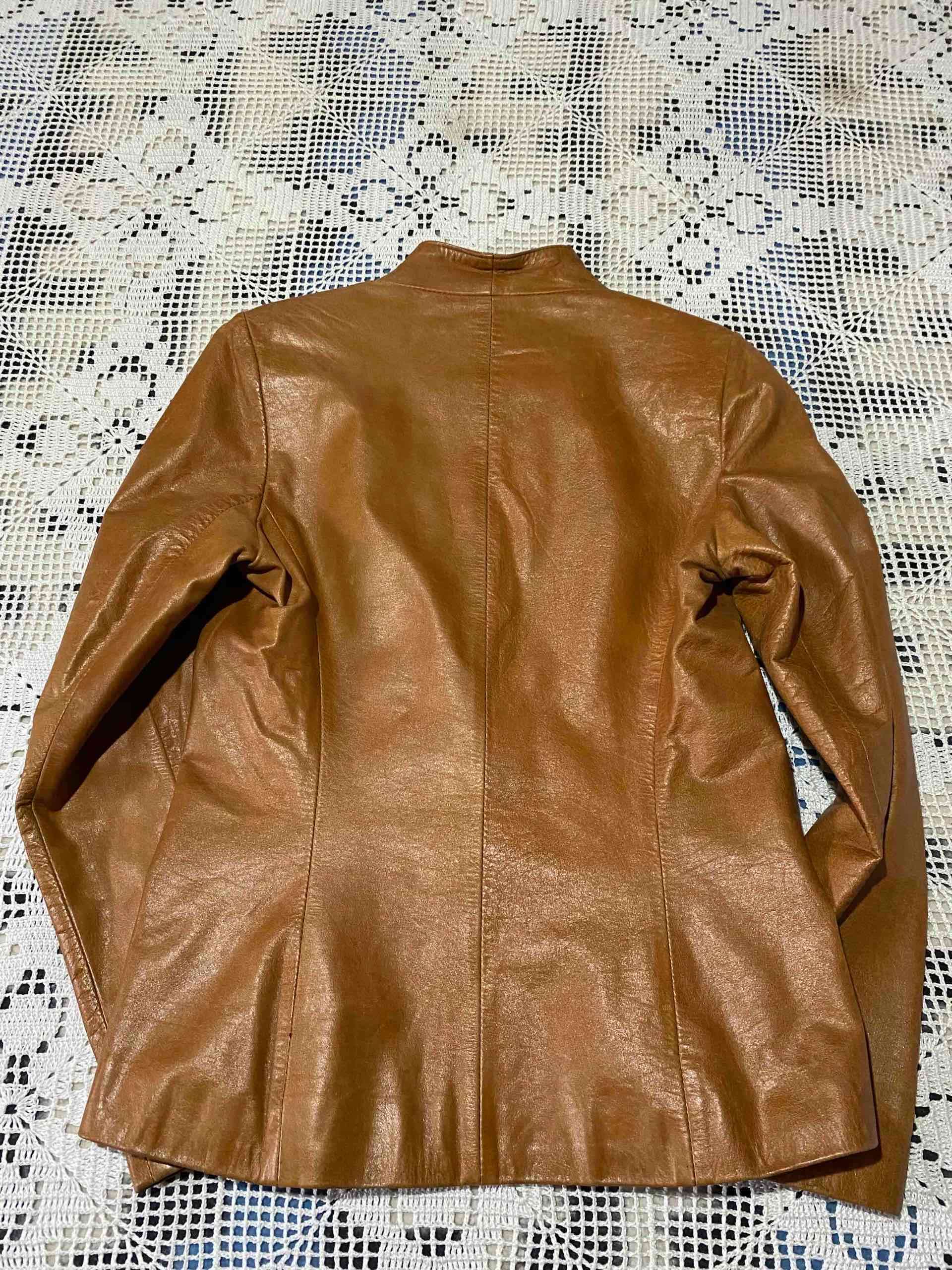 Chaqueta de cuero marrón - miniatura 5