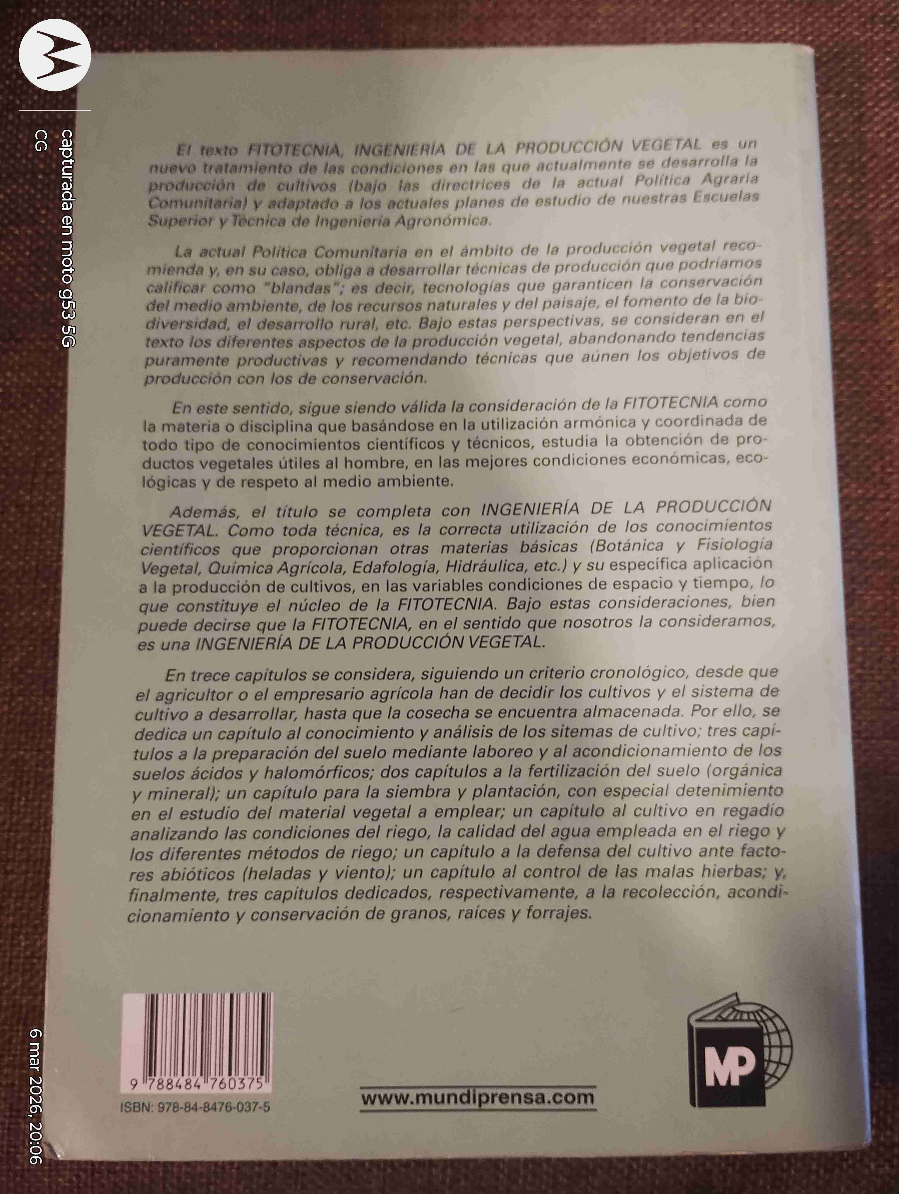 Libro Fitotecnia Ingeniería Vegetal - miniatura 2