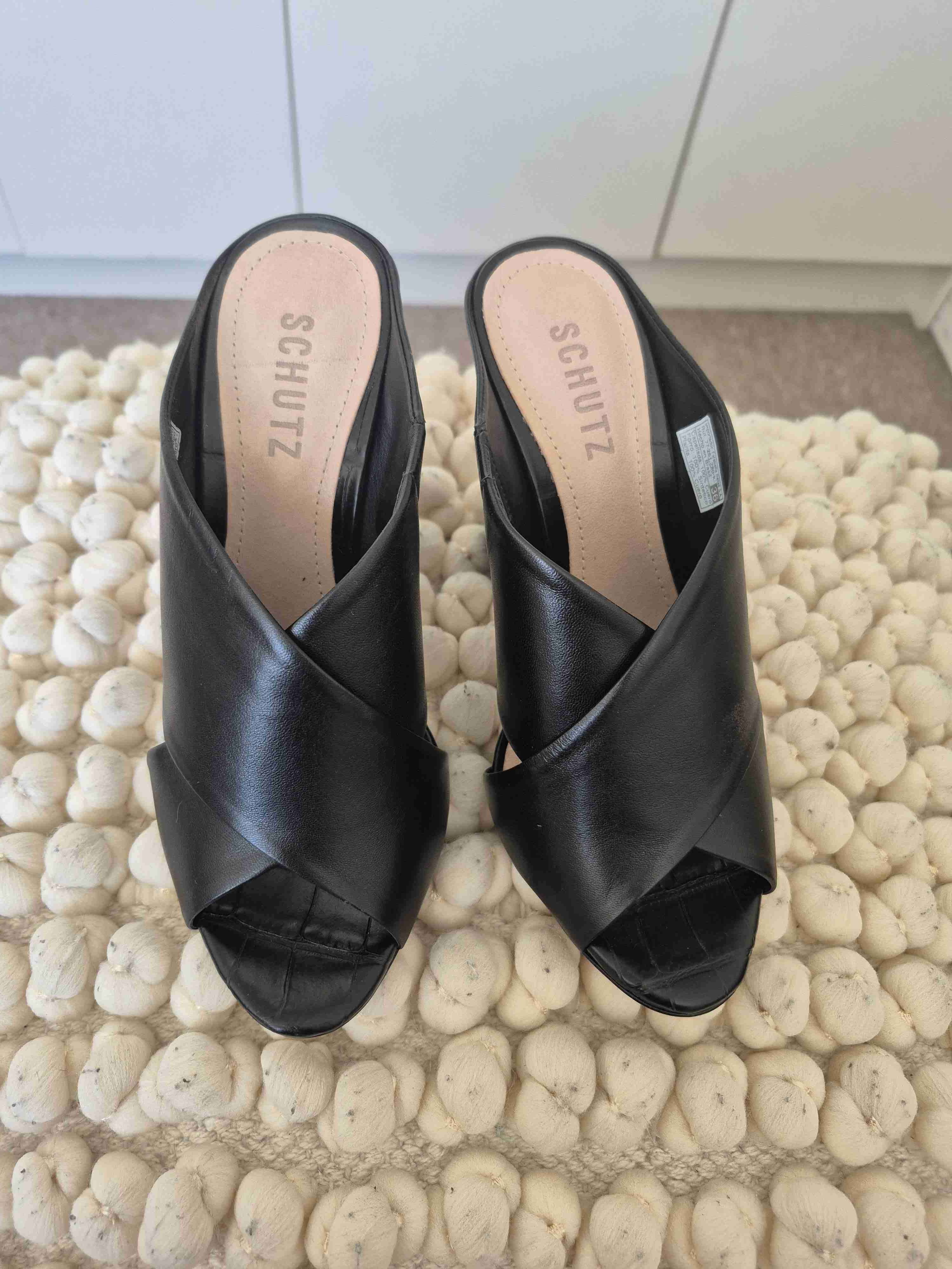 Sandalias negras de cuero talla 36 - miniatura 2