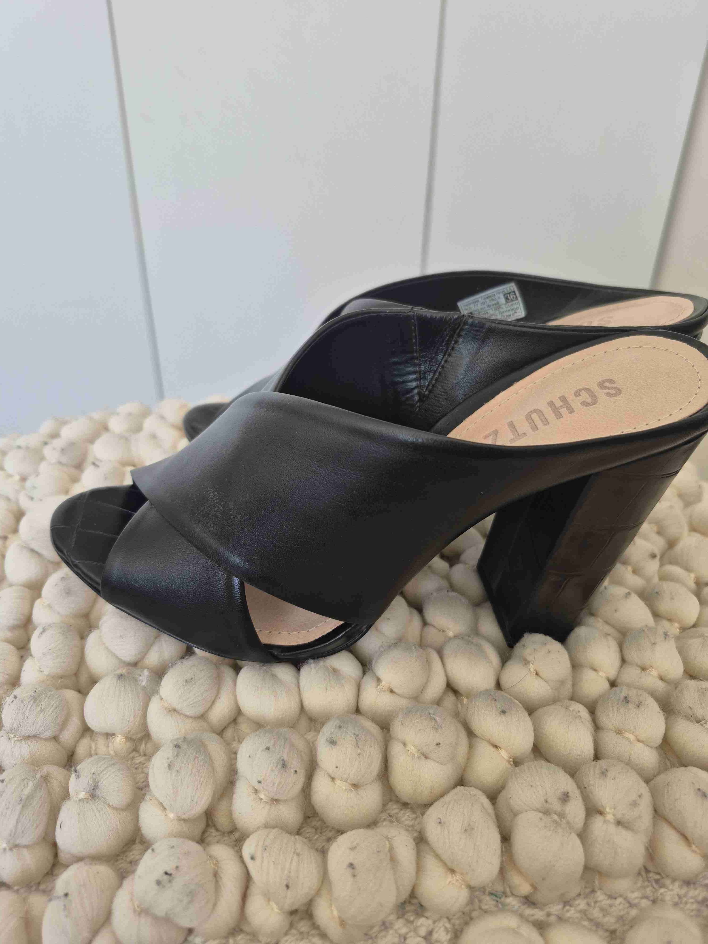 Sandalias negras de cuero talla 36 - miniatura 4