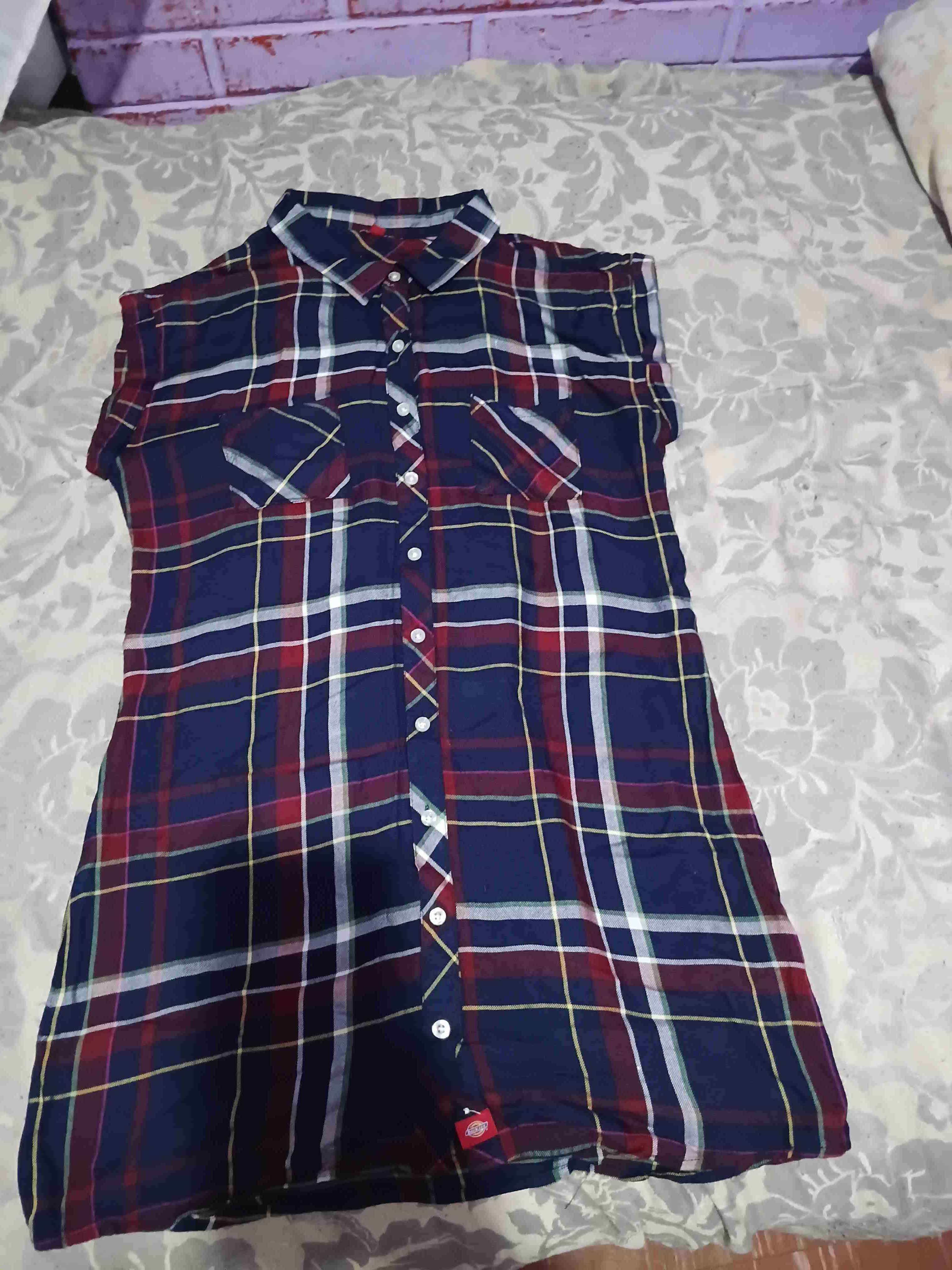 Camisa sin mangas a cuadros