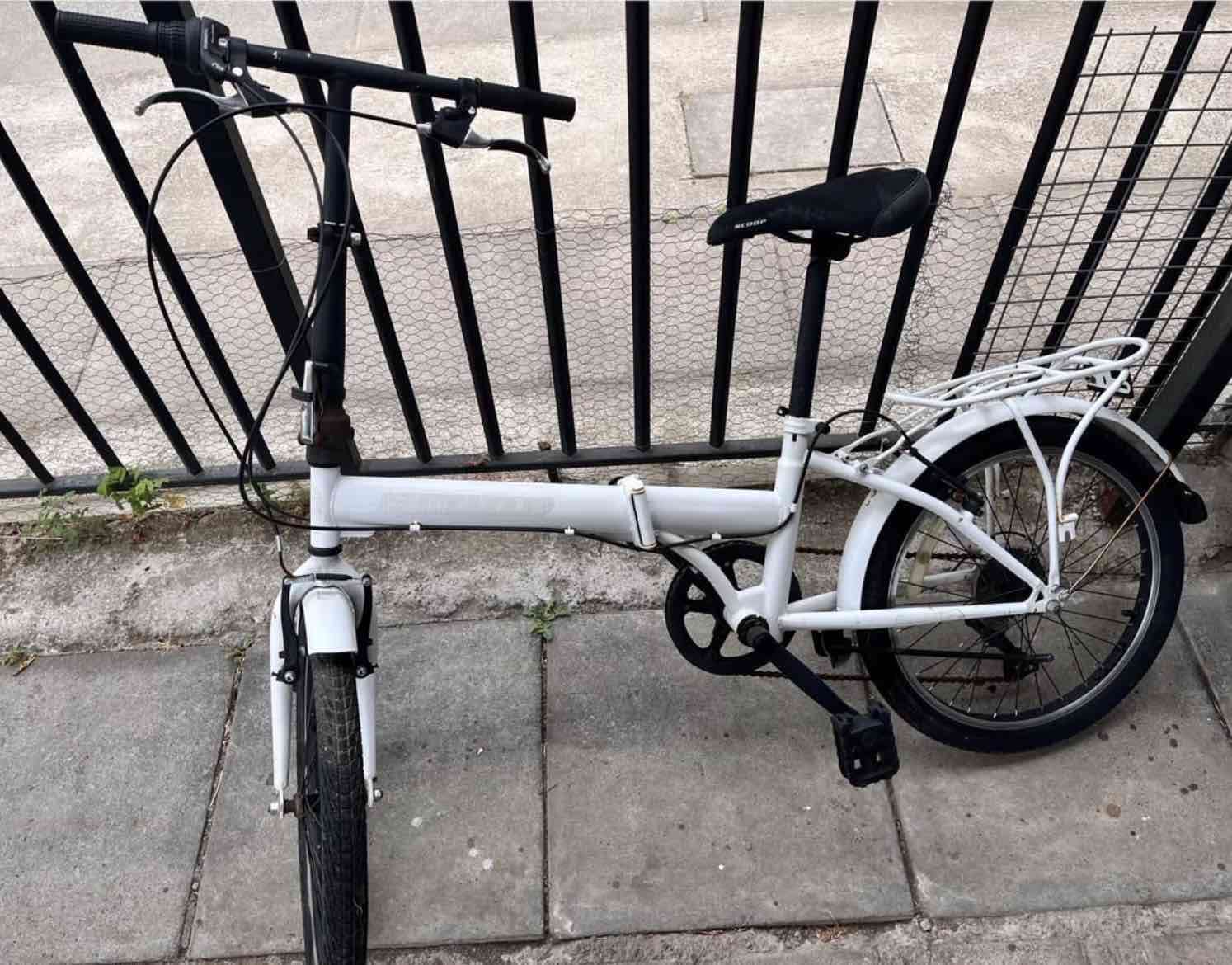 Bicicleta plegable ecocity blanca aro 20 - miniatura 2