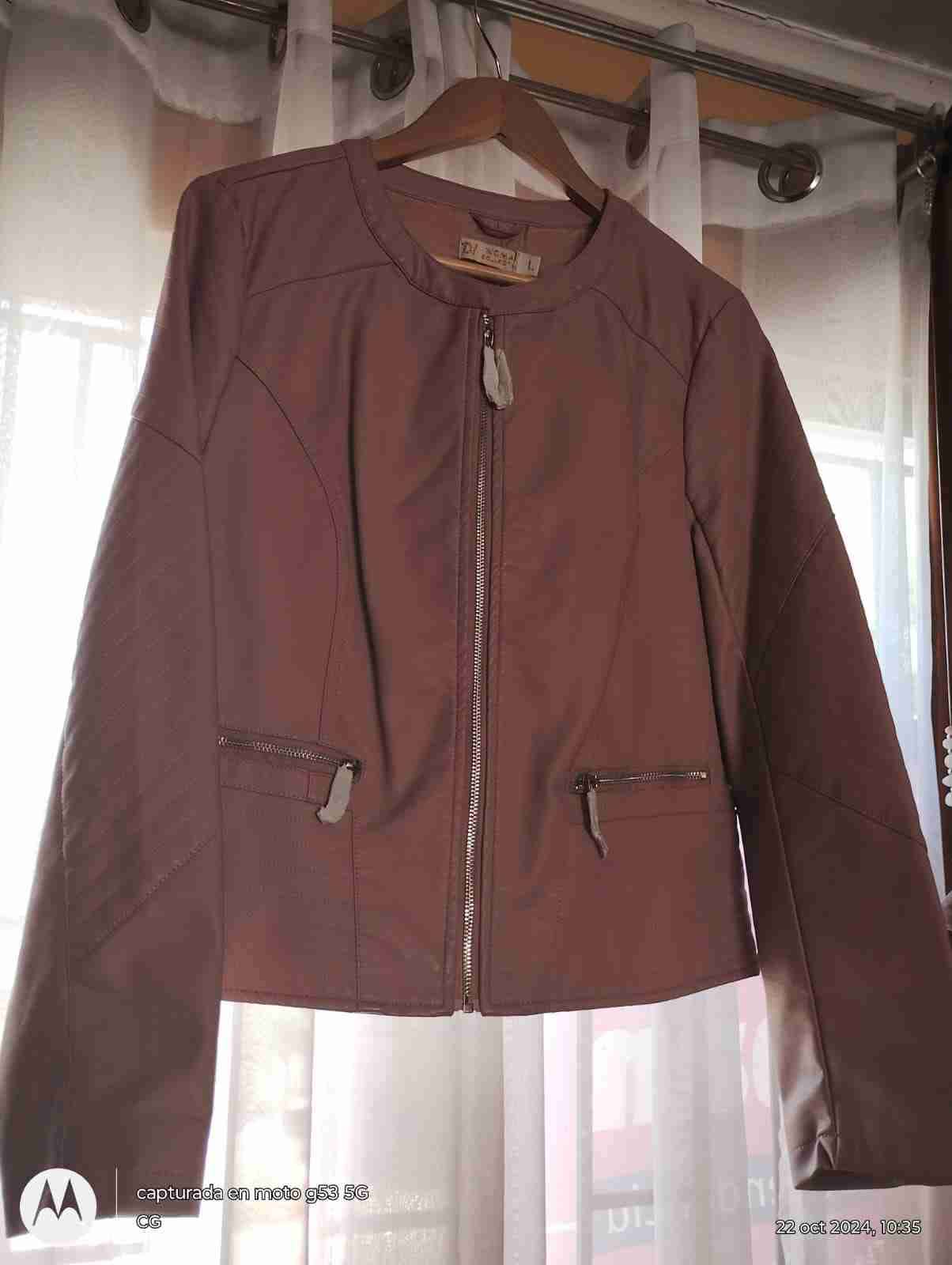 Chaqueta palo rosa con cierre - miniatura 3