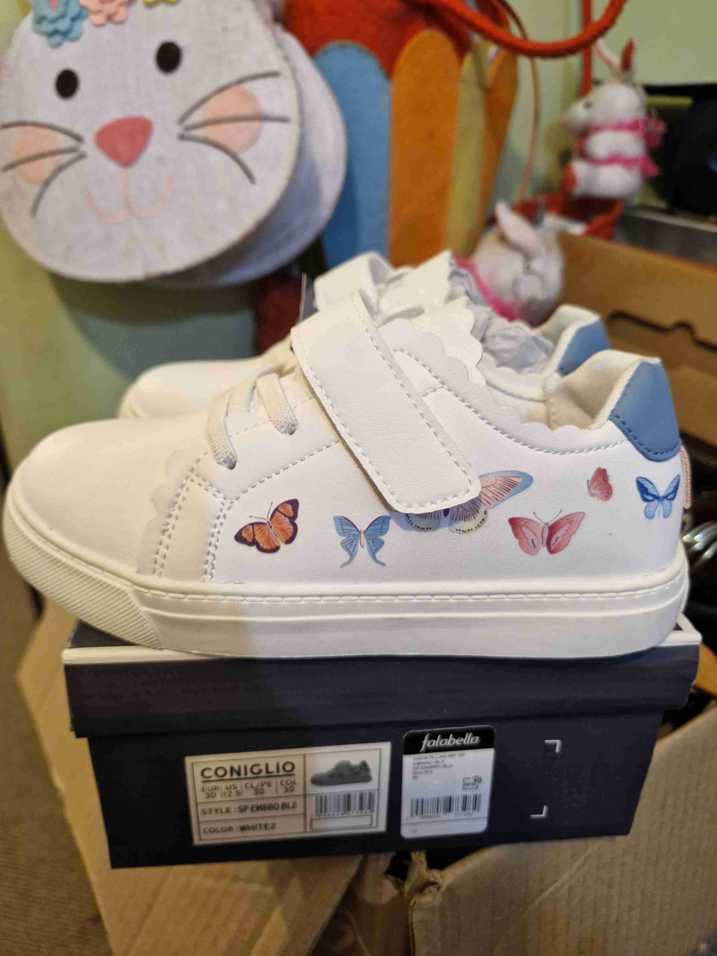 Zapatillas blancas con mariposas niña - miniatura 2