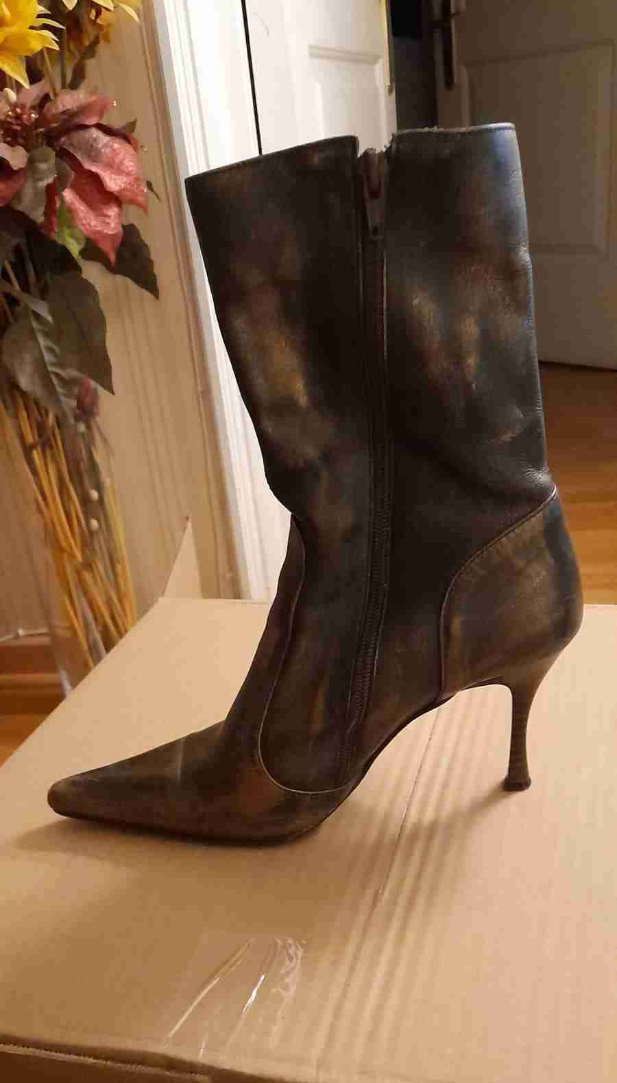 Botines de cuero metalizado - miniatura 2