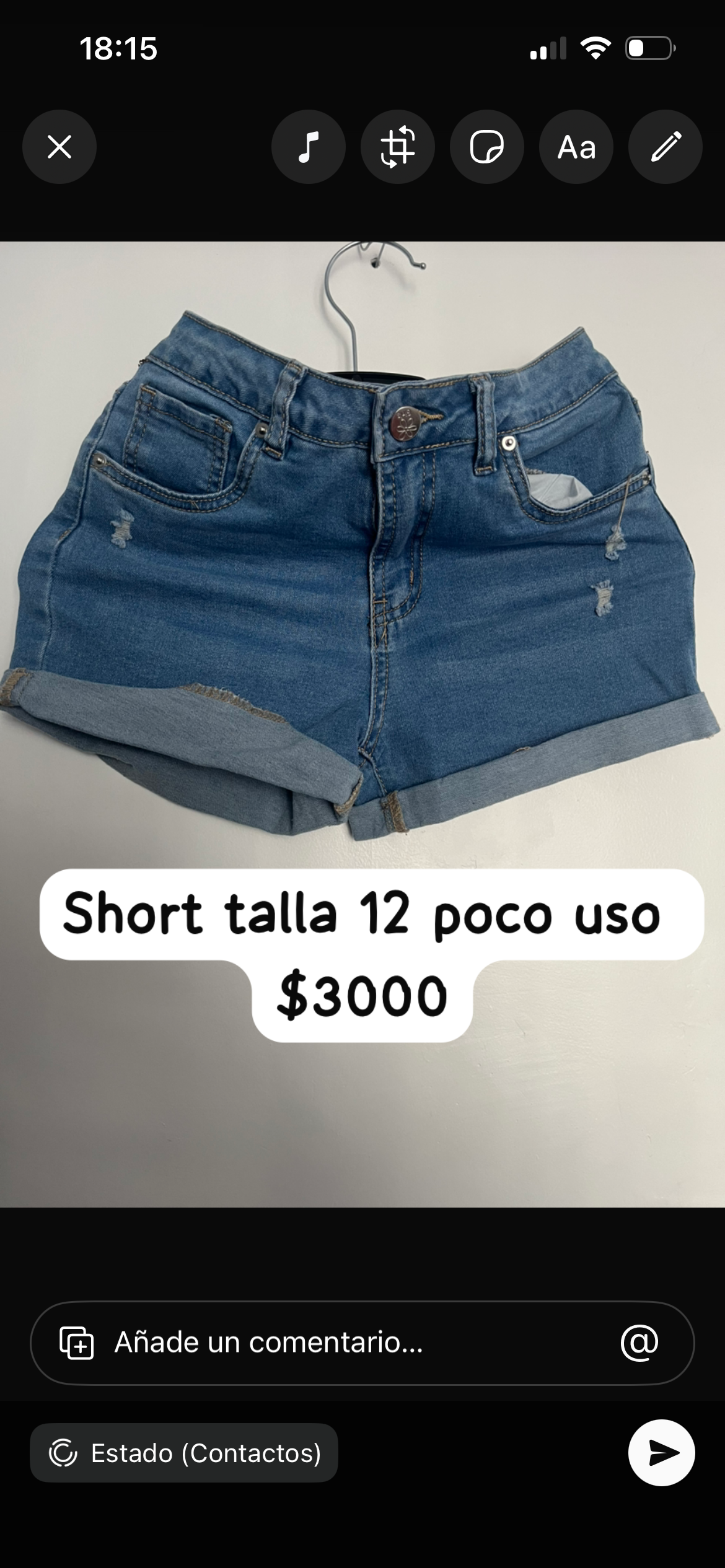 Shorts de mezclilla azul