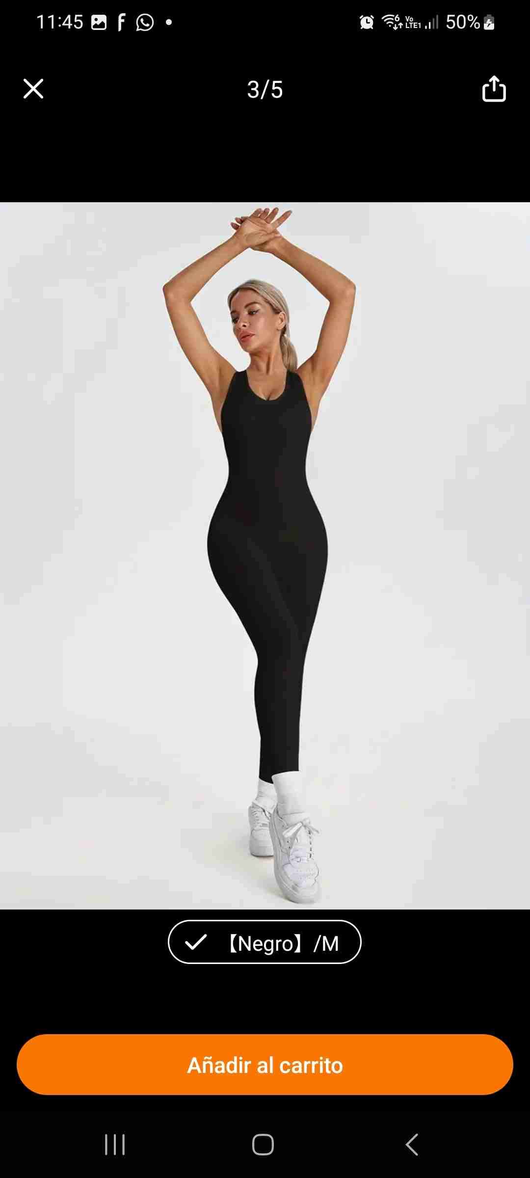 Enterito deportivo negro o casual - miniatura 2