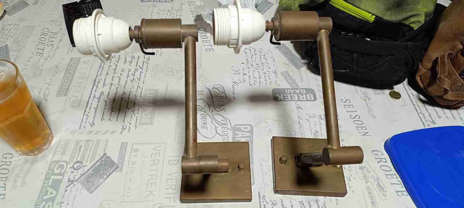 Lámparas de pared de bronce ajustables - miniatura 2