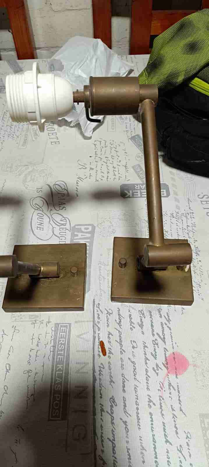 Lámparas de pared de bronce ajustables - miniatura 3