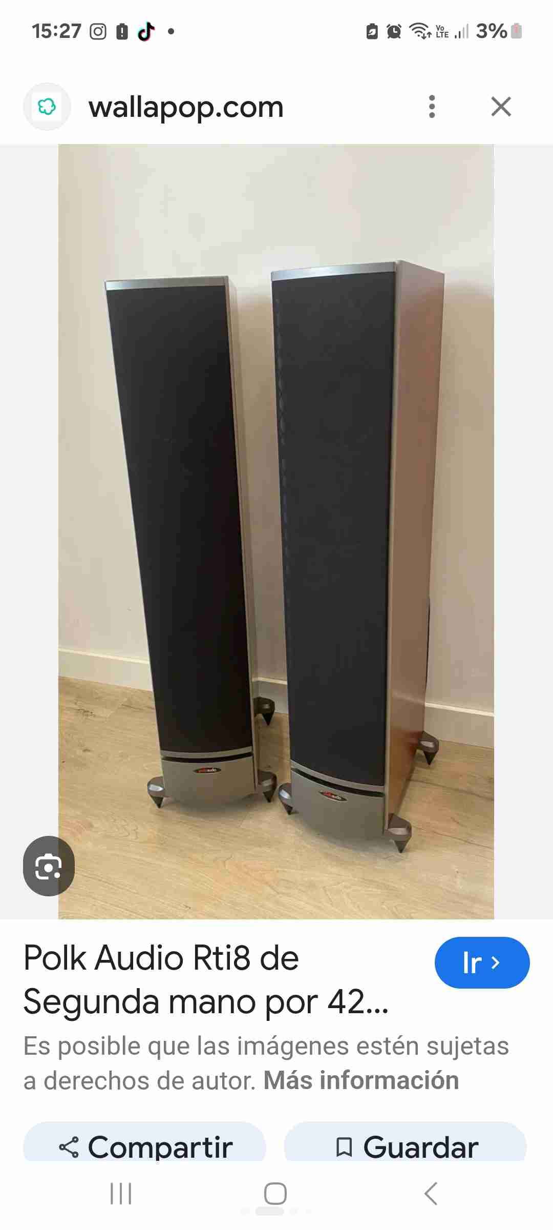 Bafle de torre Polk Audio modelo rri8 - miniatura 2