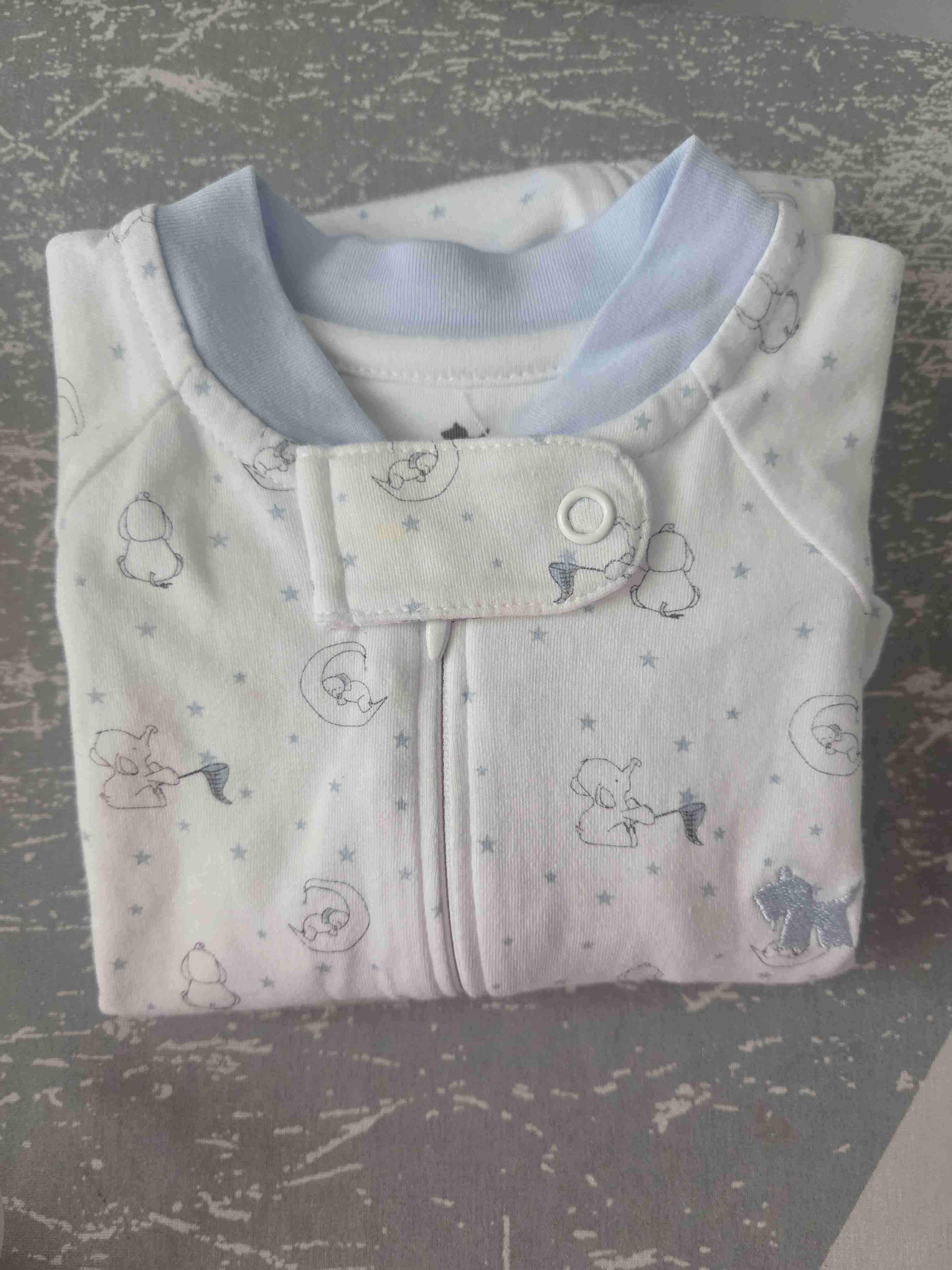 Pijama bebé azul con dibujos