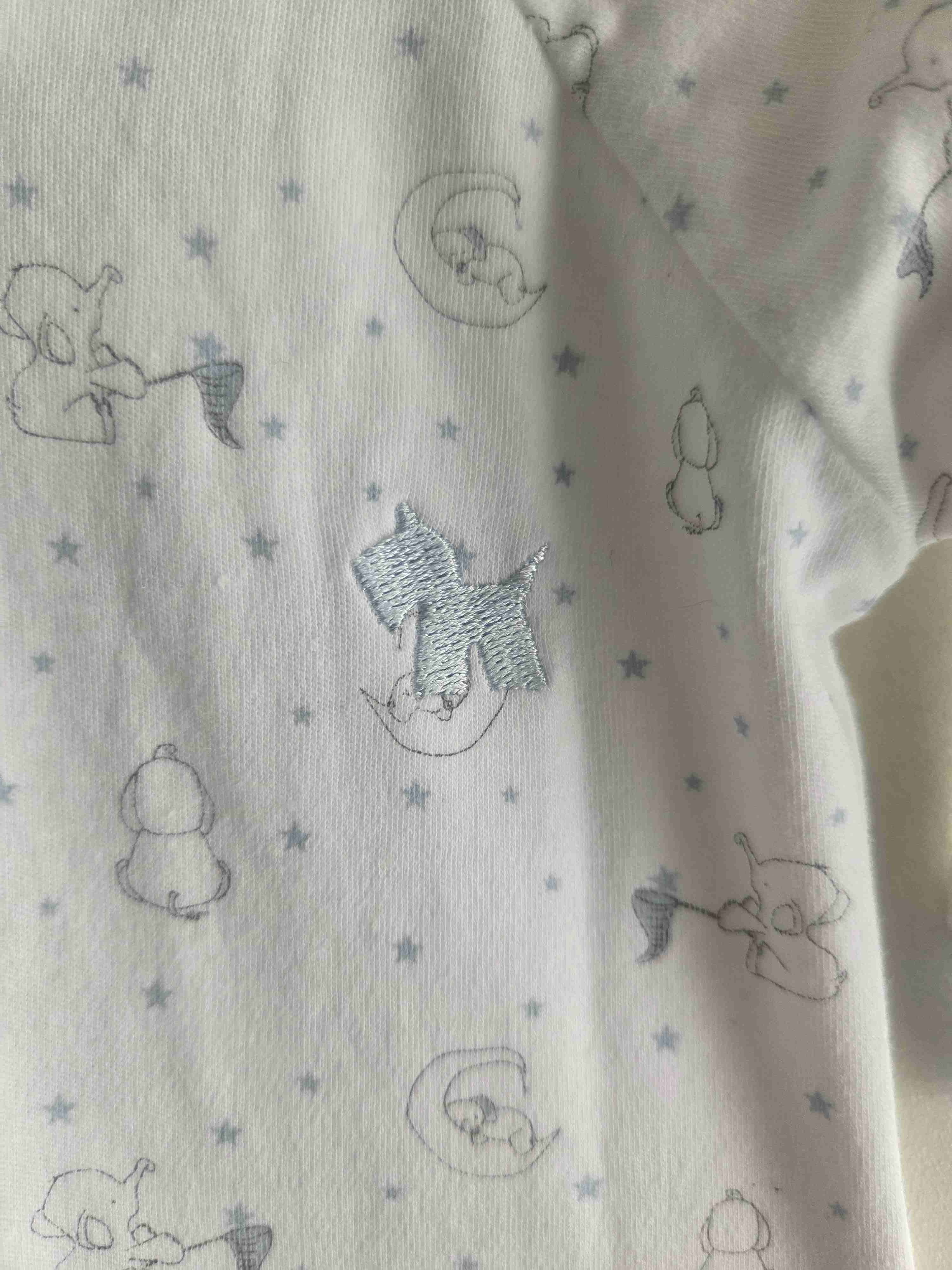 Pijama bebé azul con dibujos - miniatura 2