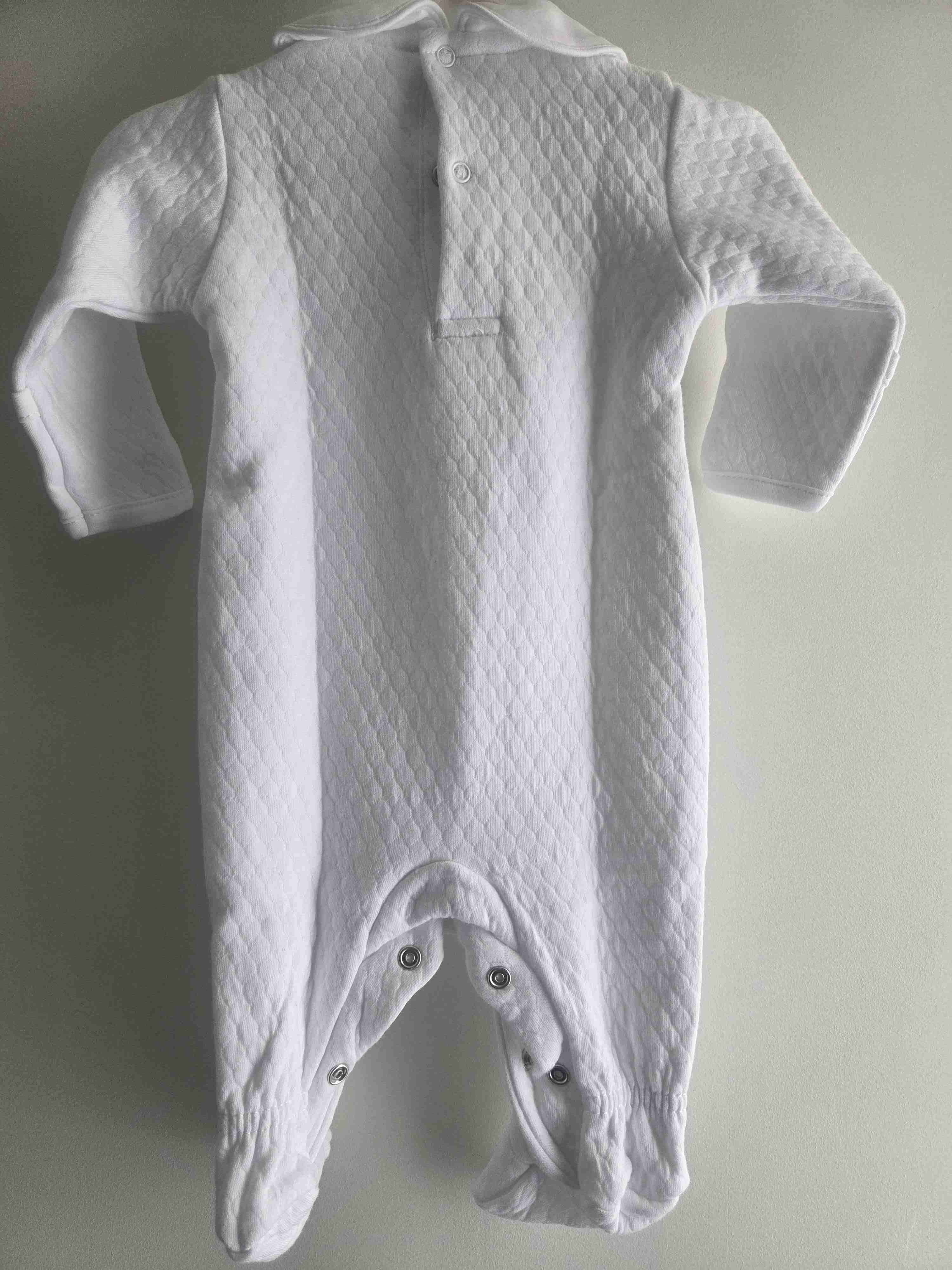 Enterito bebé blanco con cuello - miniatura 3