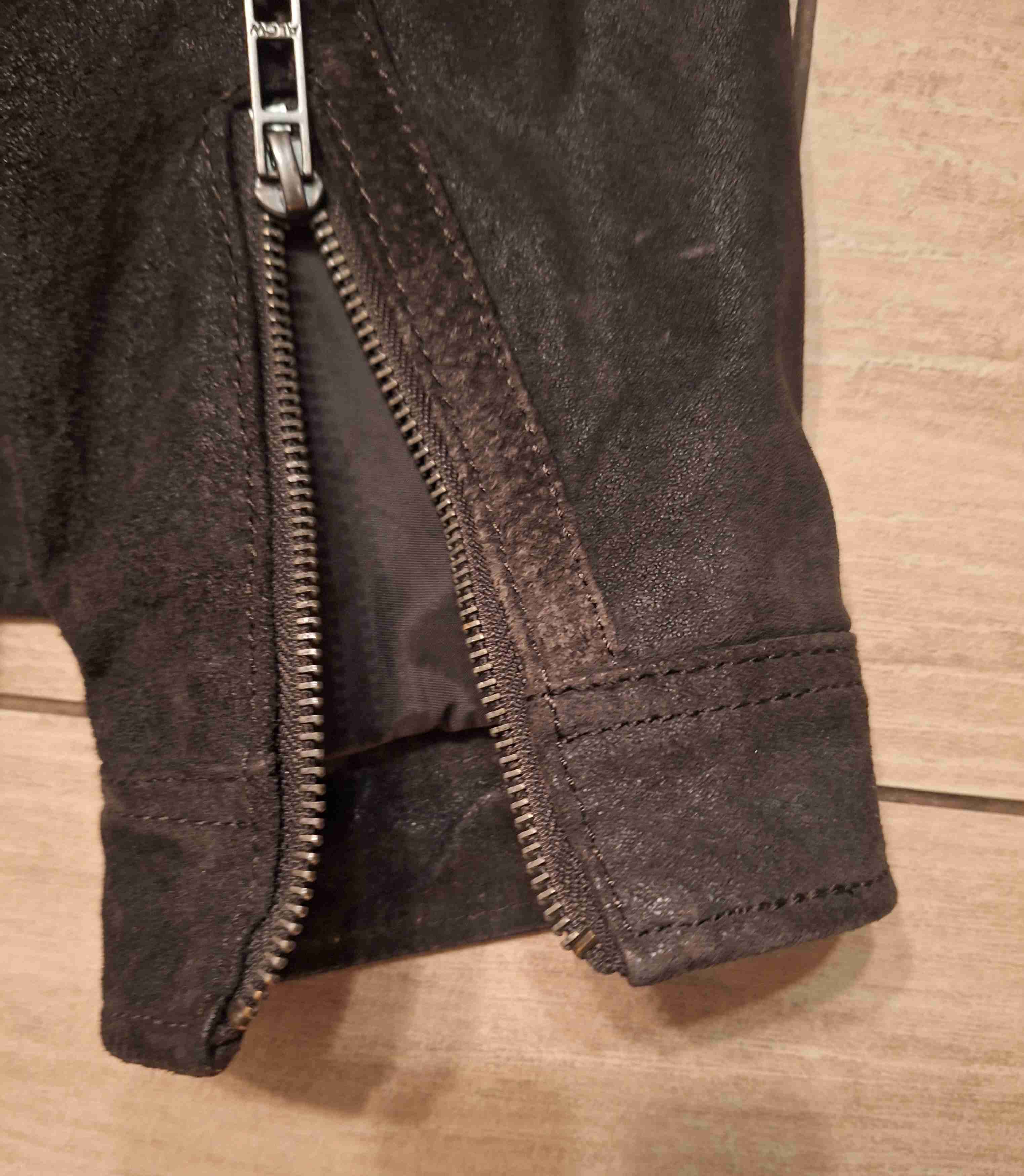 Chaqueta de cuero marrón hombre - miniatura 3