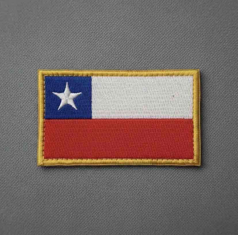 Parche bordado bandera de Chile tactica