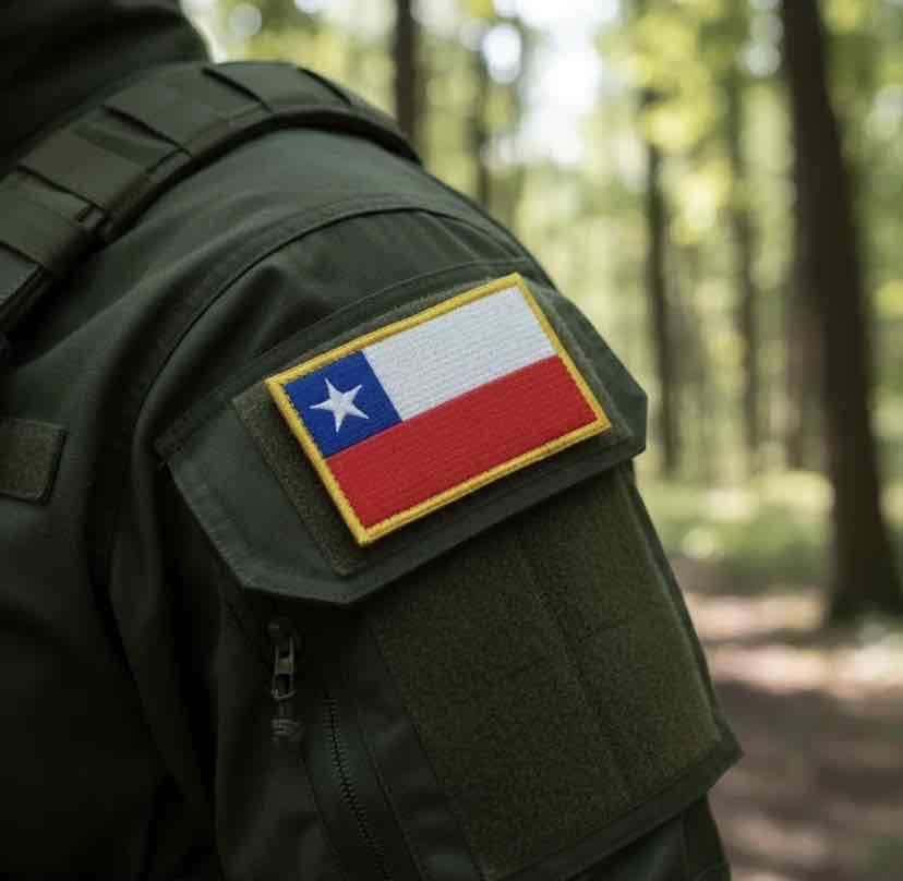 Parche bordado bandera de Chile tactica - 2