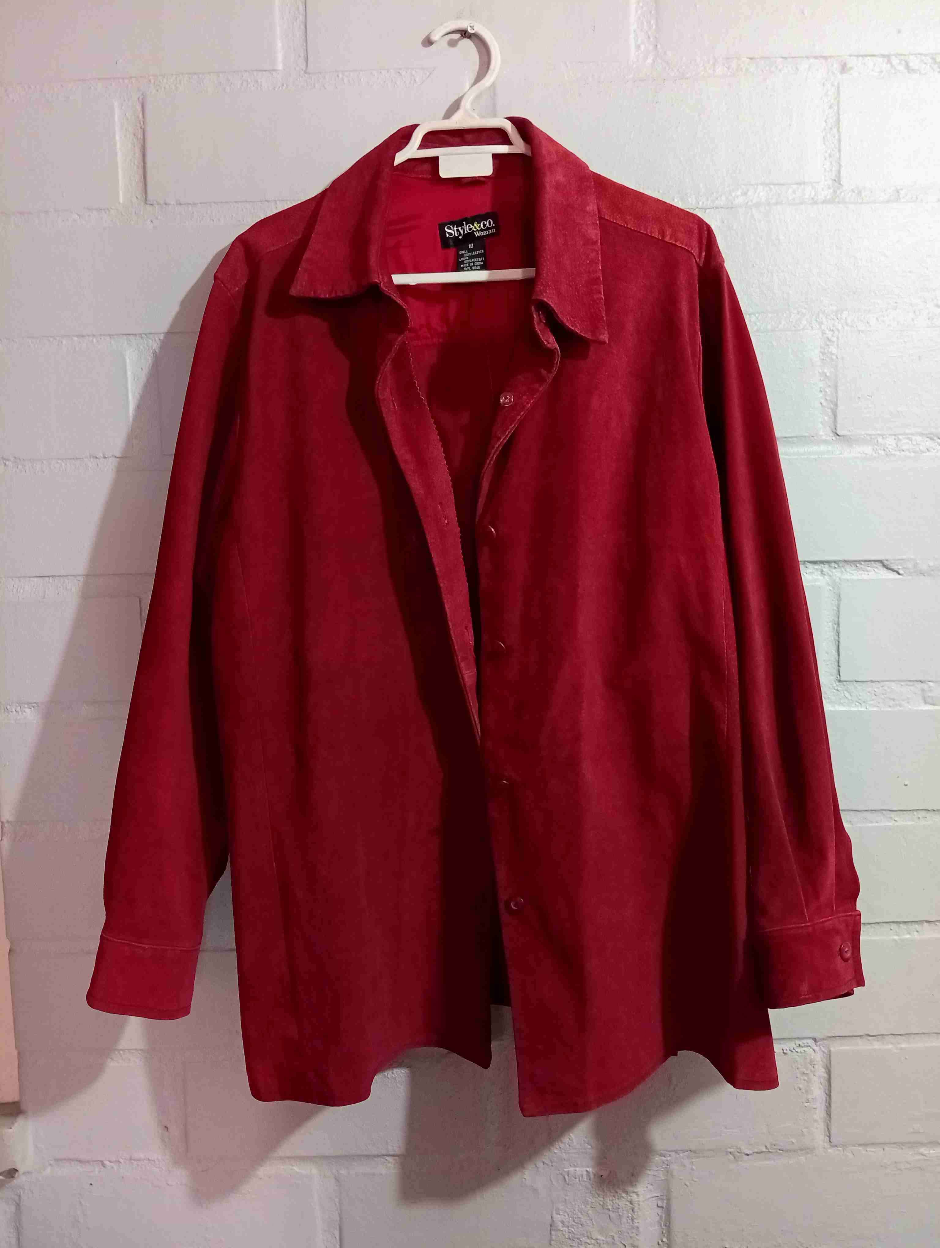 Chaqueta cuero talla XXL 5 mil burdeo - miniatura 3