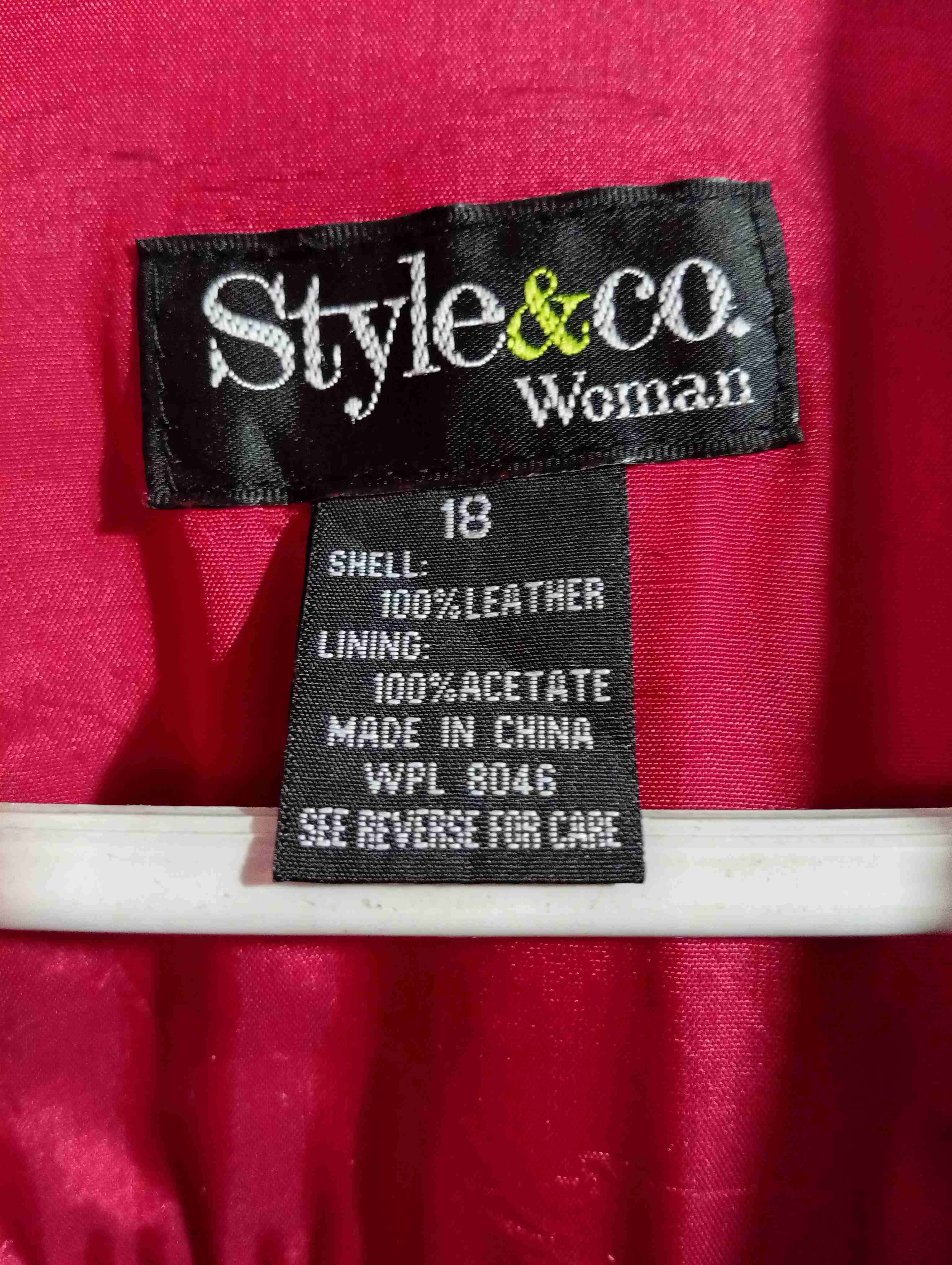 Chaqueta cuero talla XXL 5 mil burdeo - miniatura 4