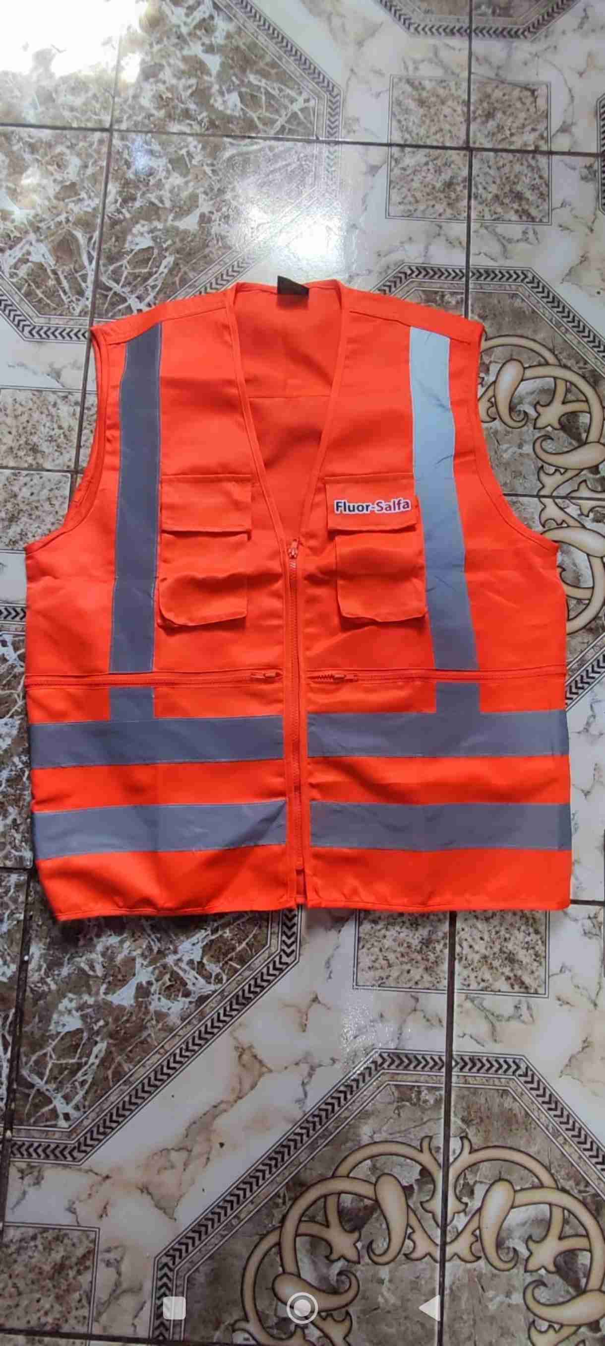 Chaleco reflectante naranja, azul y amarillo - miniatura 3