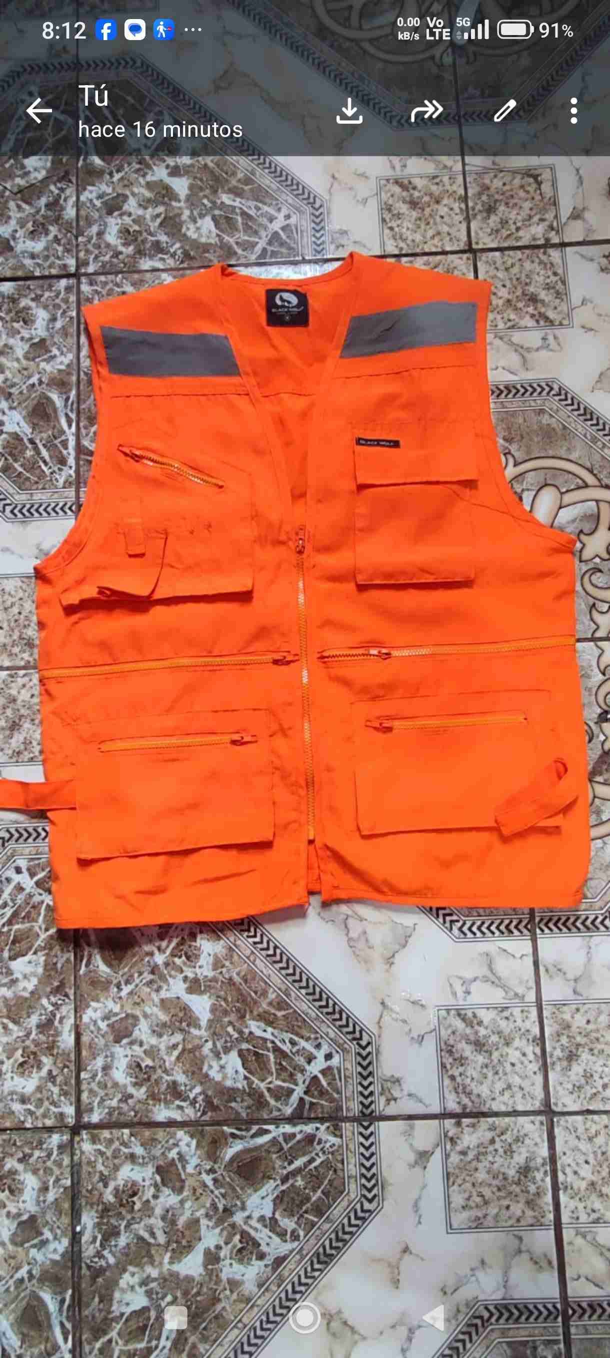 Chaleco reflectante naranja, azul y amarillo - miniatura 6